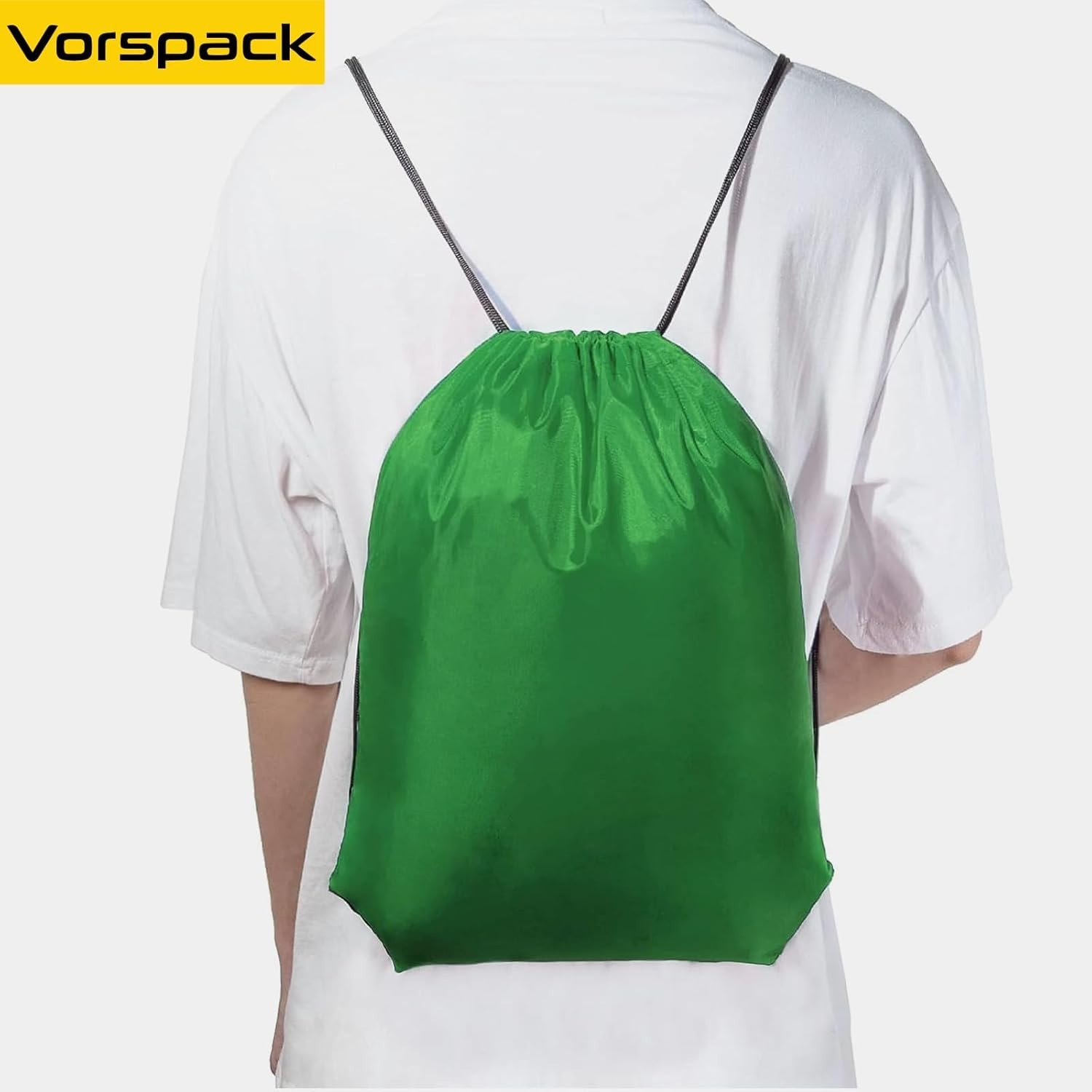 Drawstring Backpacks Bulk String Customized Party Gym Sport Trip Green 20 PCS