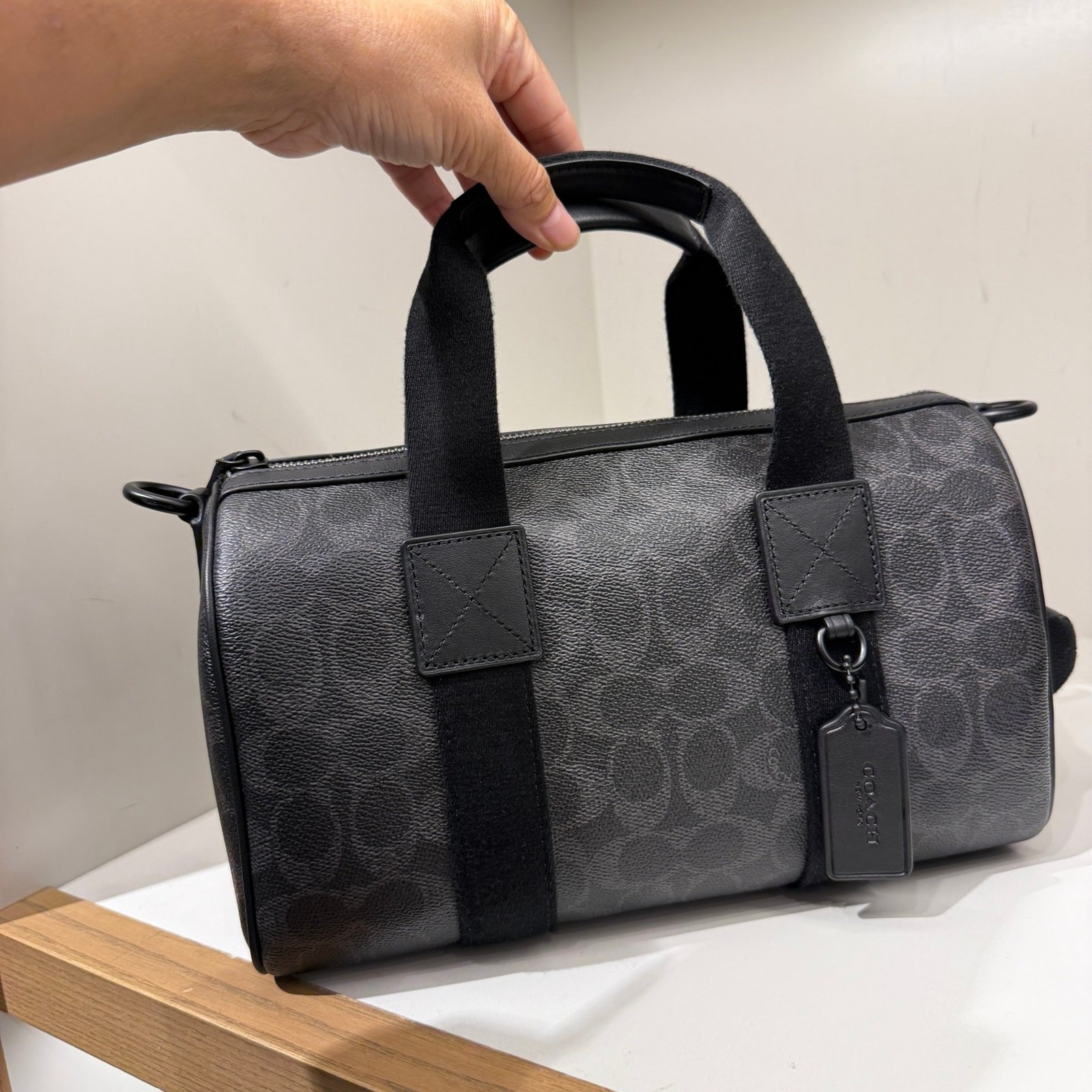 Coach Explorer Duffle Bag 28 Signature Canvas CET22 Matte Black/Black Signature