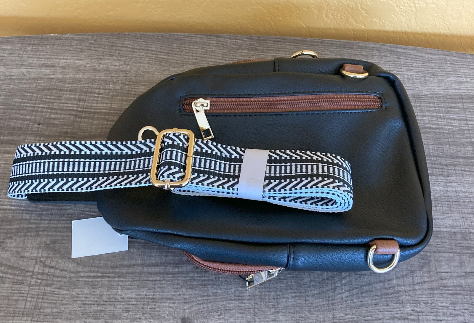 Unisex Sling Bag – Soft Vegan Leather Anti-Theft W/Adjustable Guitar-Style Strap