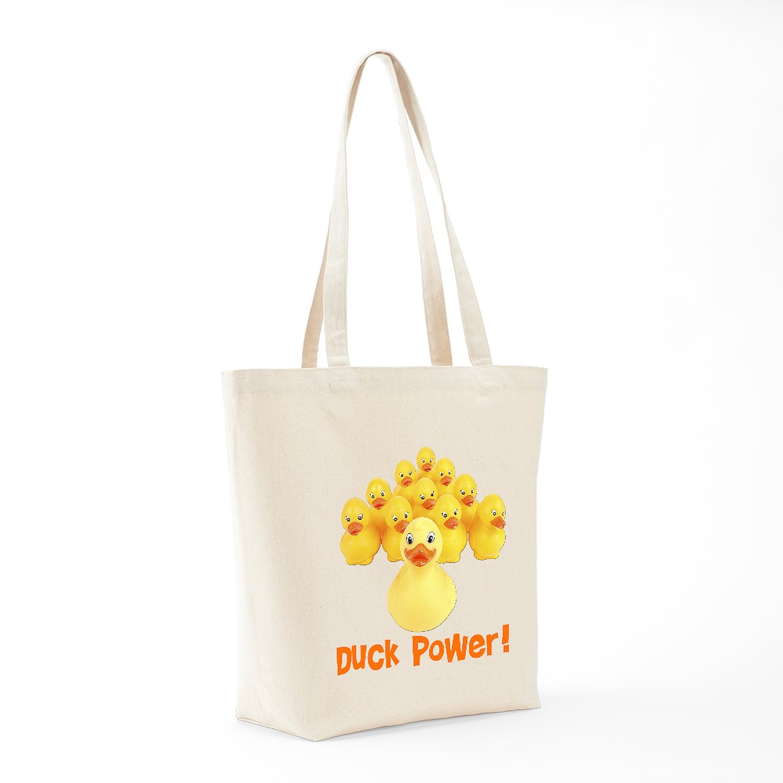 CafePress Duck Power! Natural Canvas Tote Bag, Cloth Shopping Bag (169376871)