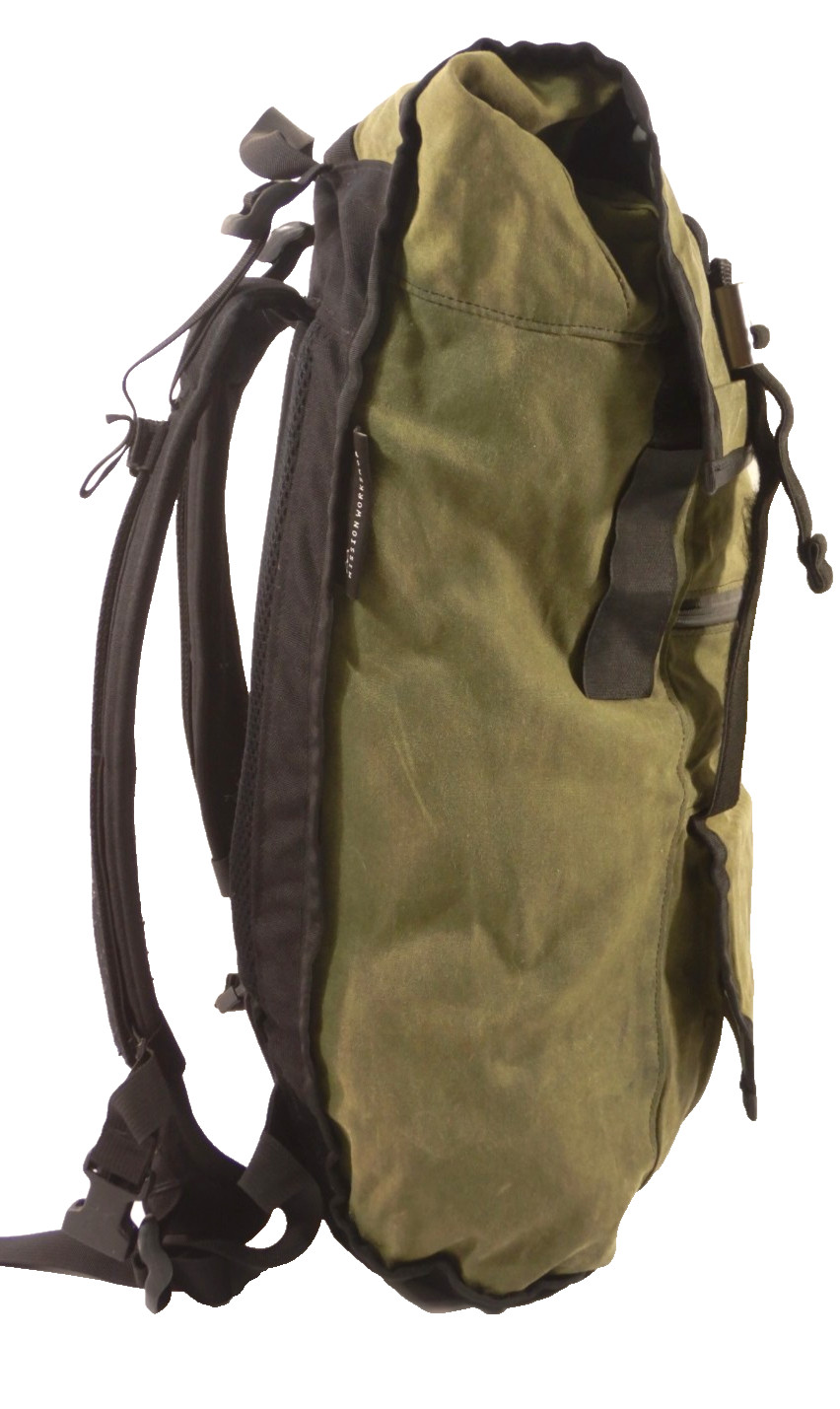 Mission Workshop Fitzroy Green Waxed Canvas Pack Backpack