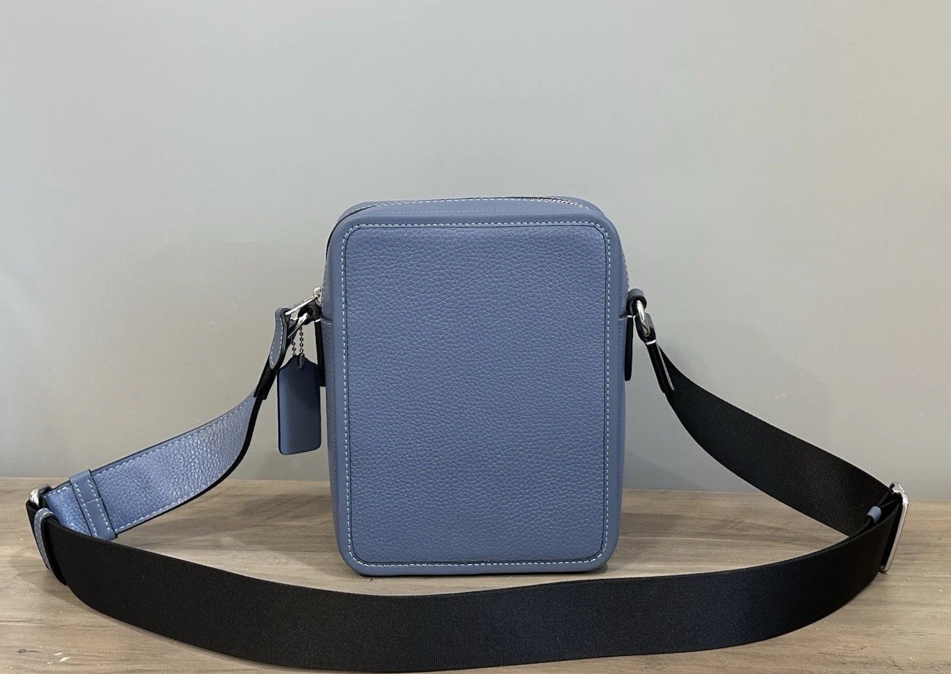 COACH Sullivan Leather Crossbody Shoulder Bag Light Denim Blue CAT81 NWT