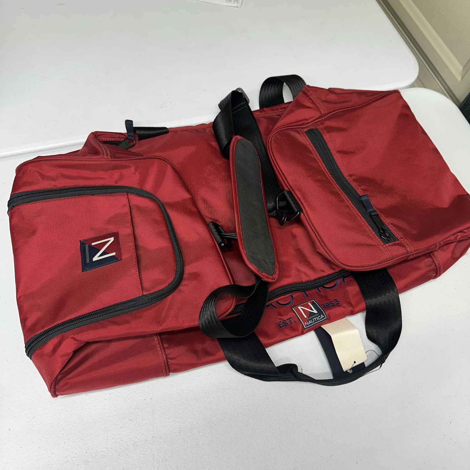 VTG Team Nautica Red Duffle Bag LARGE Sailing Sport Retro Y2K Brand New With Tag
