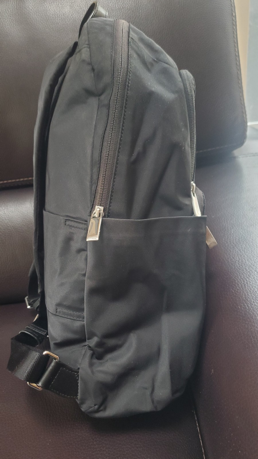 TUMI Backpack. Black. Nylon. Travel Daypack 16″× 11.5″x 5.5″