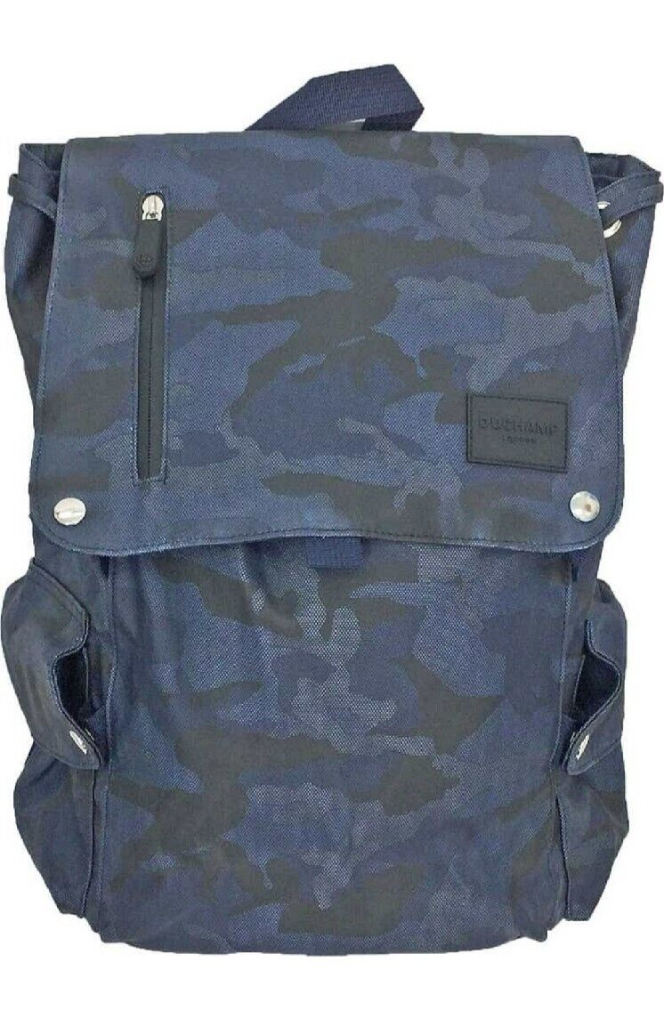 DUCHAMP- Men’s Flap-over Camo Structured Backpack- Medium- Navy- NWT- $140