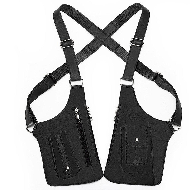Adjustable Anti-Theft Underarm Shoulder Bag PU Leather Wallet Holster Bag