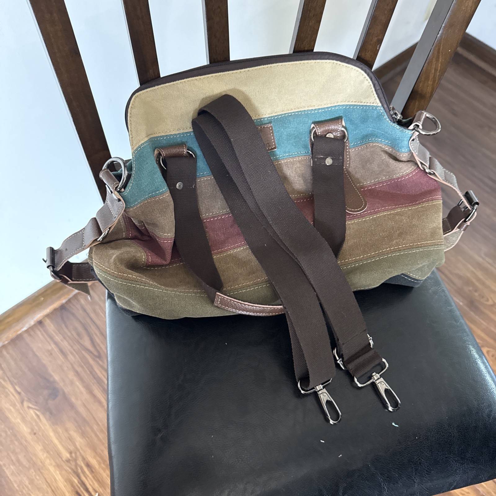 Canvas Natural Material Retro Messenger Tablet Travel Bag Manjianghong Unisex