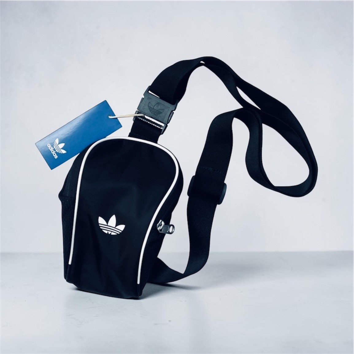 Adidas Adicolor Small Black Sling Crossbody Festival Bag NWT