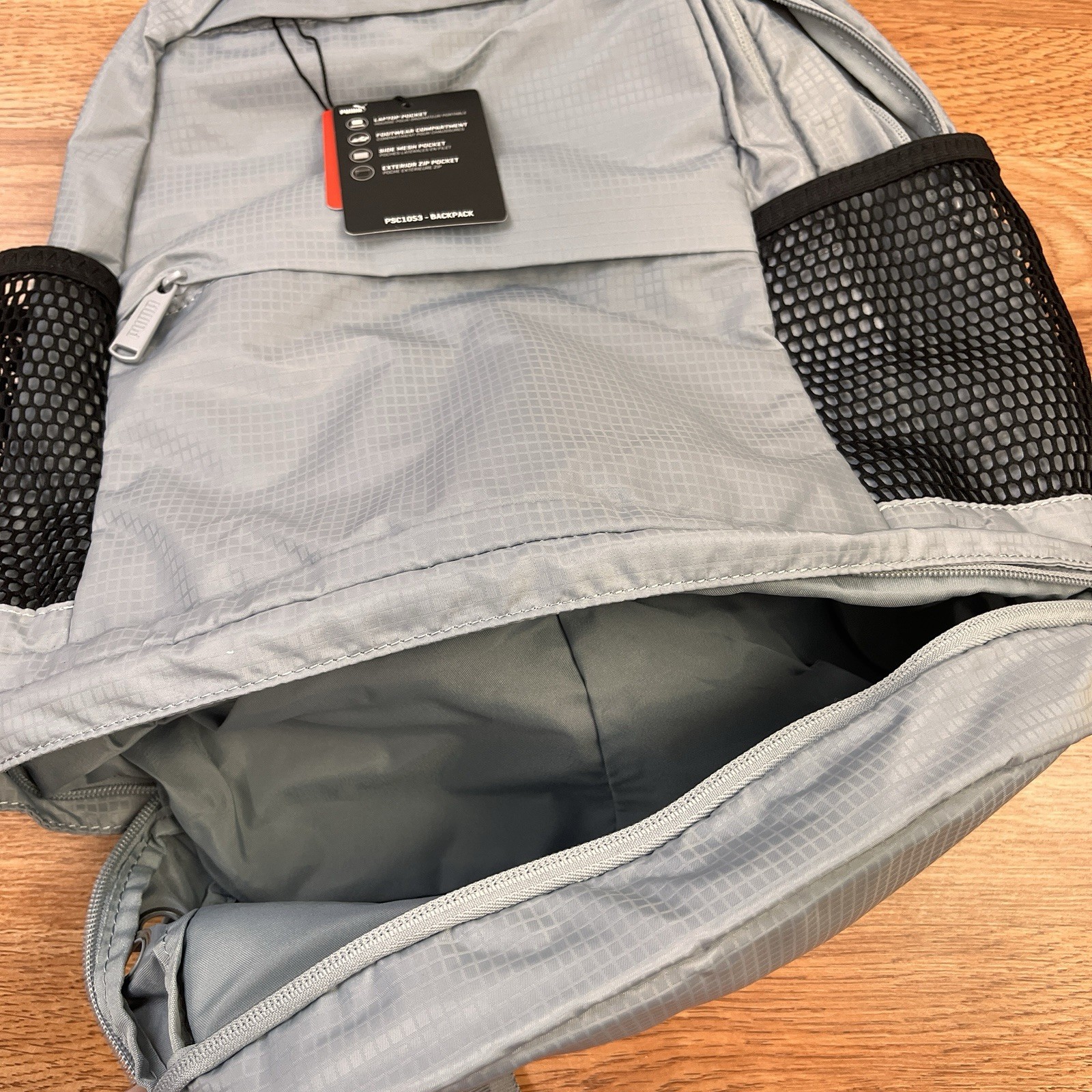 Puma Medium Grey Backpack with Shoe Compartment & Laptop Pocket NEW