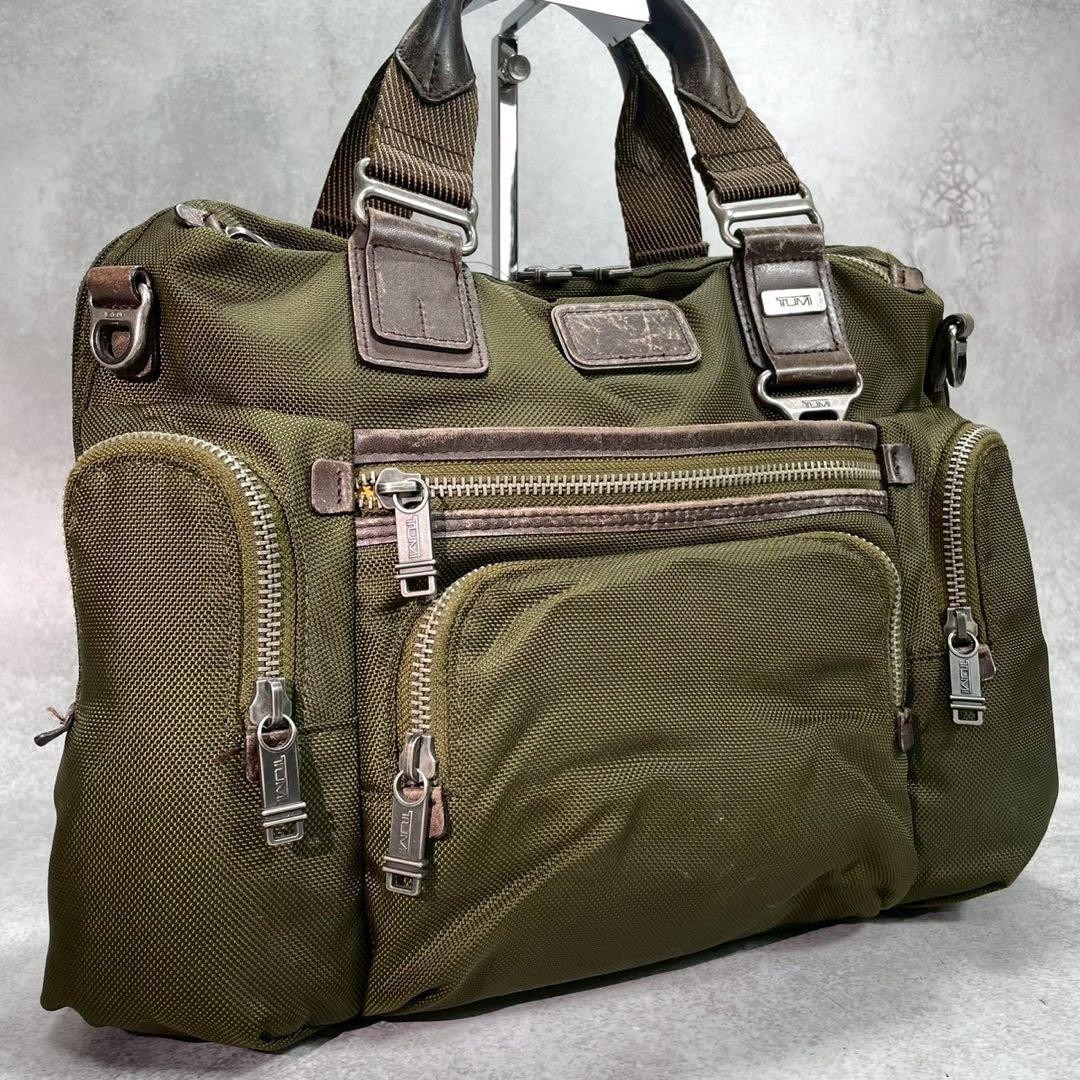 TUMI Boston Bag Khaki 2way Nylon