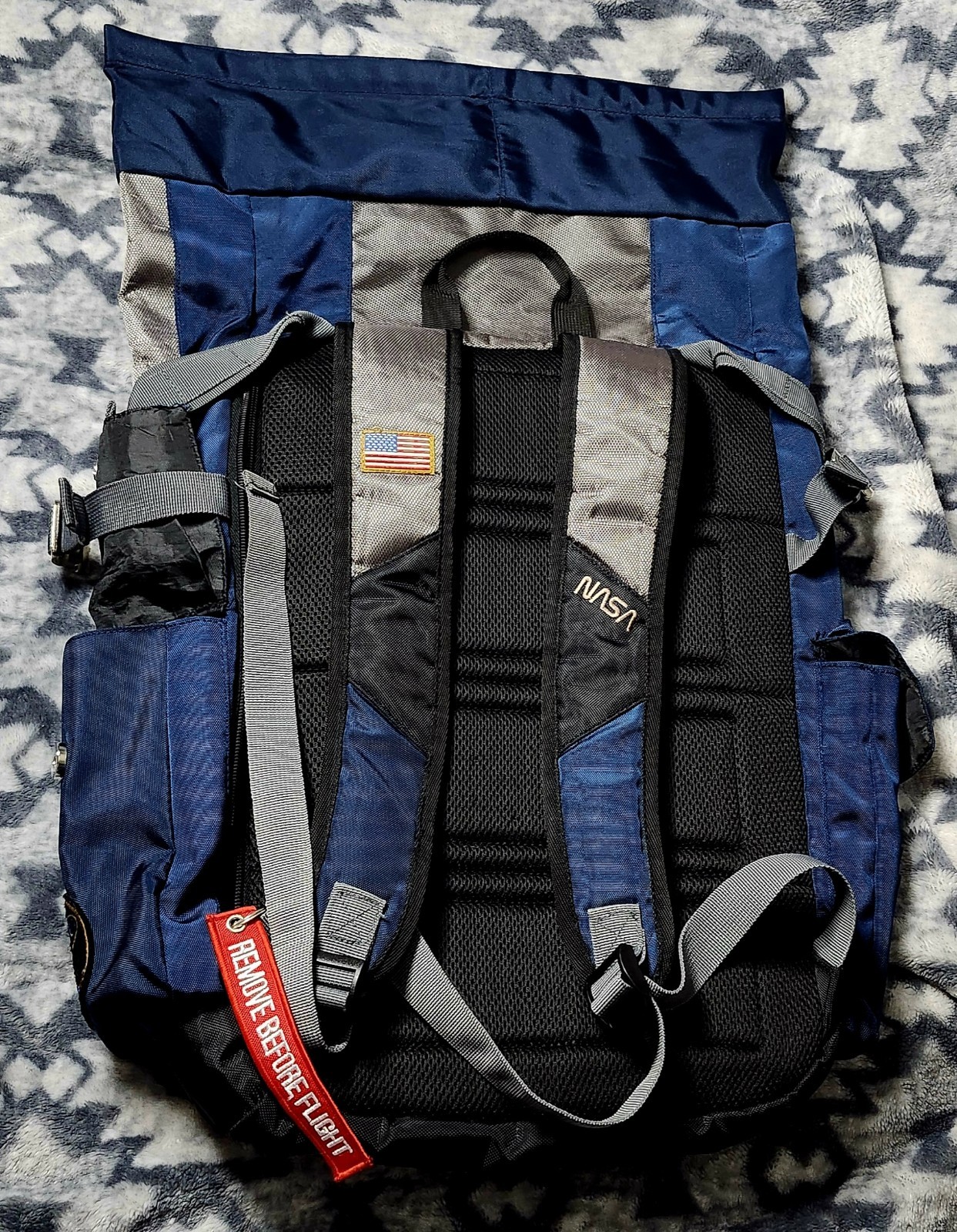 Spencers NASA Roll Top Backpack Apollo 11 Space Shuttle ISS Utility Laptop Bag
