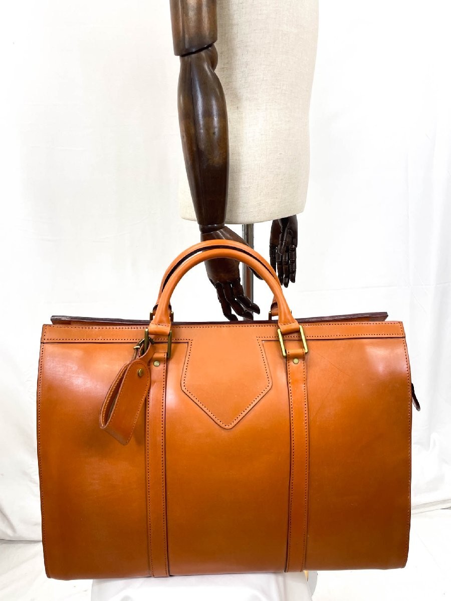 Swaine Adeney Brigg Bridle Leather Boston Travel Bag H36×W50×D22cm Unused