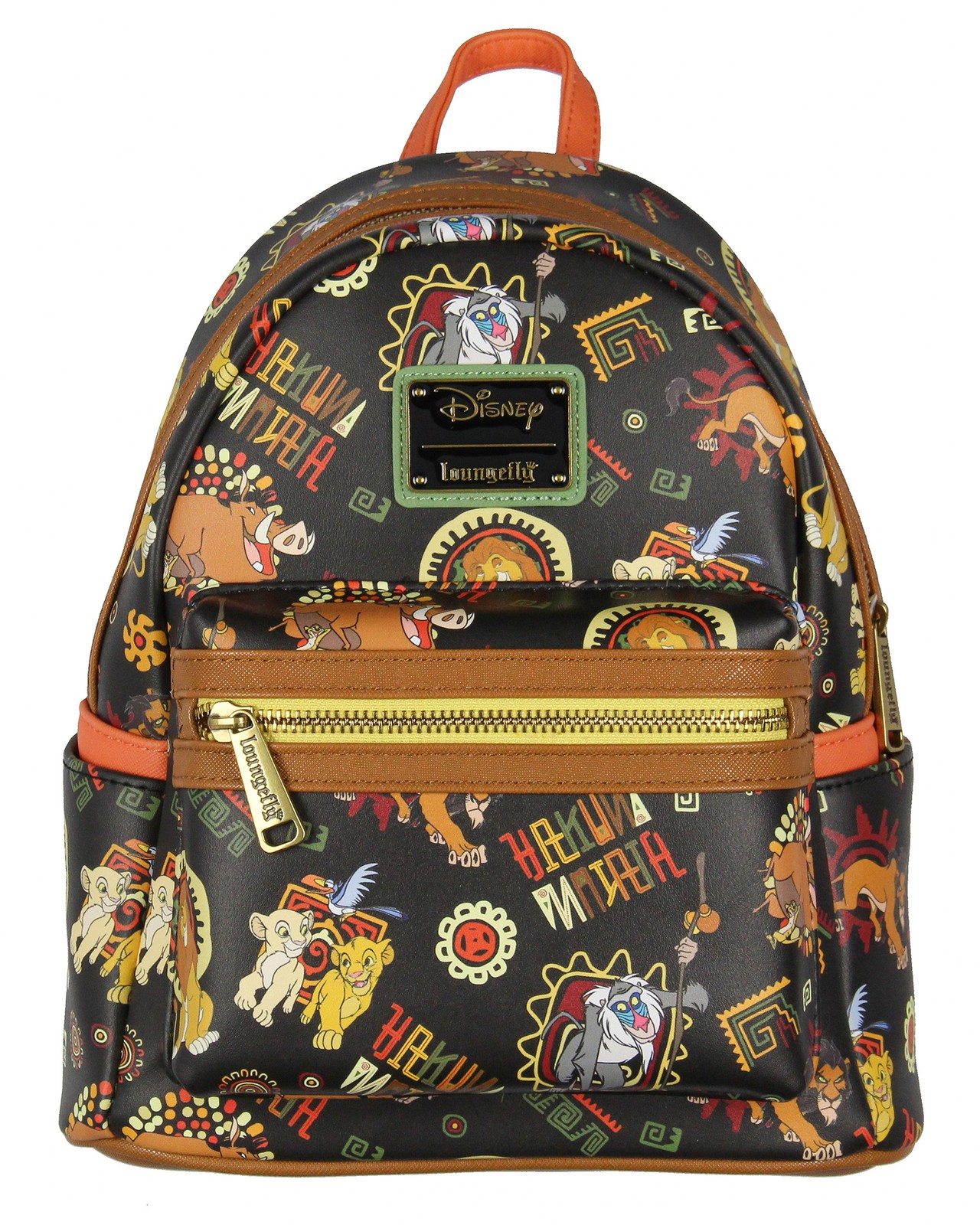Loungefly Disney Lion King Multi-Character Tribal Patterns Mini Backpack 11″