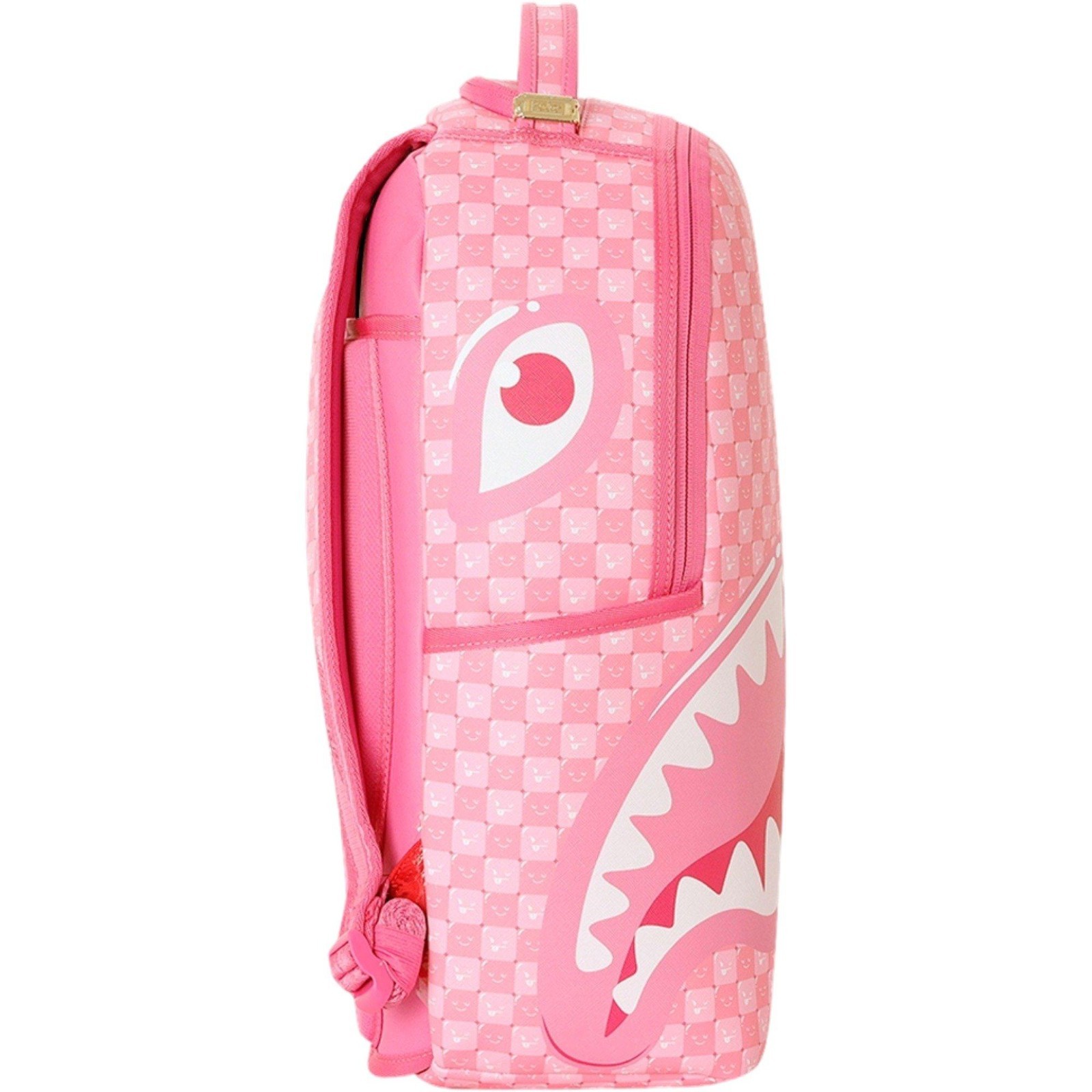 Sprayground Pink Check Faces Backpack🔥New Bookbag Large School Travel Bag
