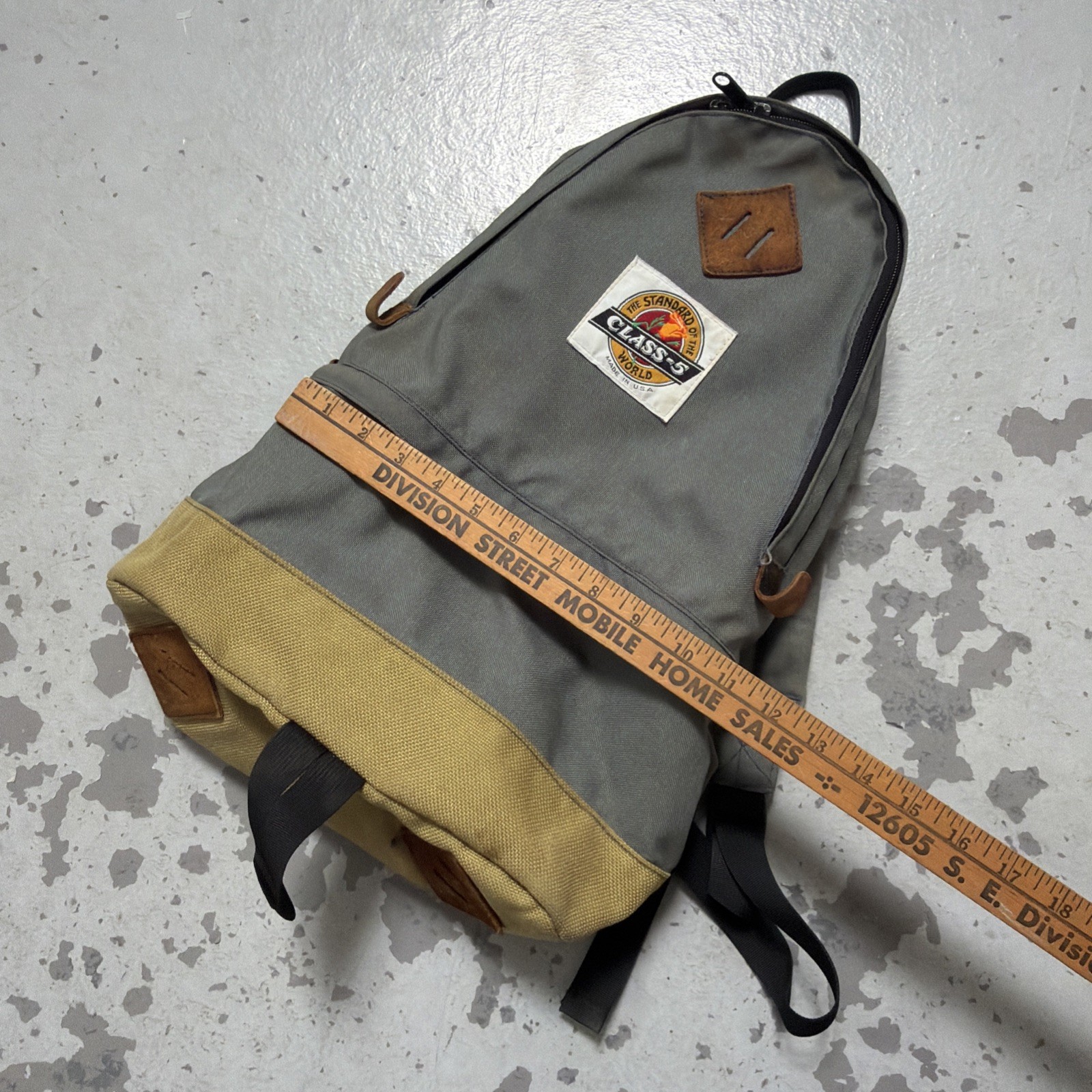Vintage Class-5 Mountaineering Teardrop Canvas Camp Hike Trail Backpack Rucksack