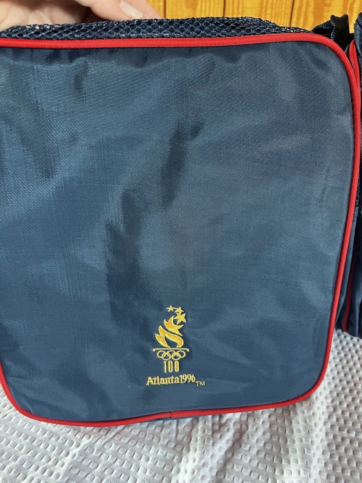 NEW Starter Atlanta 1996 Olympics Duffle Gym Traveling Bag Blue Large Vintage