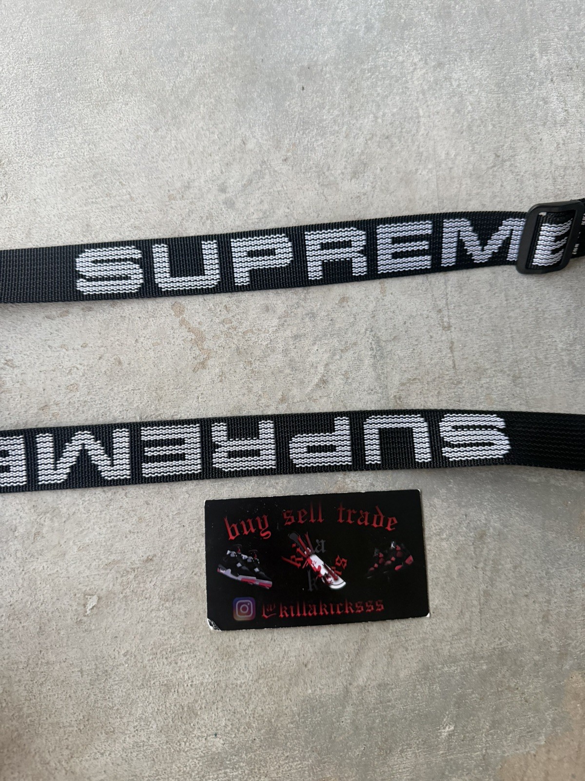 Supreme SS18 Black Nylon Adjustable Shoulder Bag