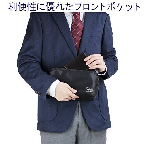 PORTER TIME POUCH 655-17877 Black Clutch Bag from Japan Brand New