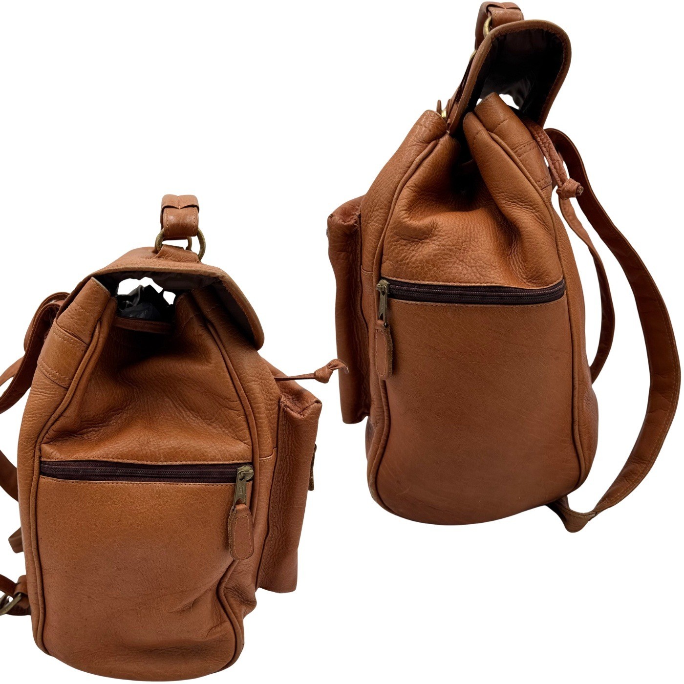 Latico Leather Backpack Cognac Brown Distressed Laptop Travel Bag Boho Artisan