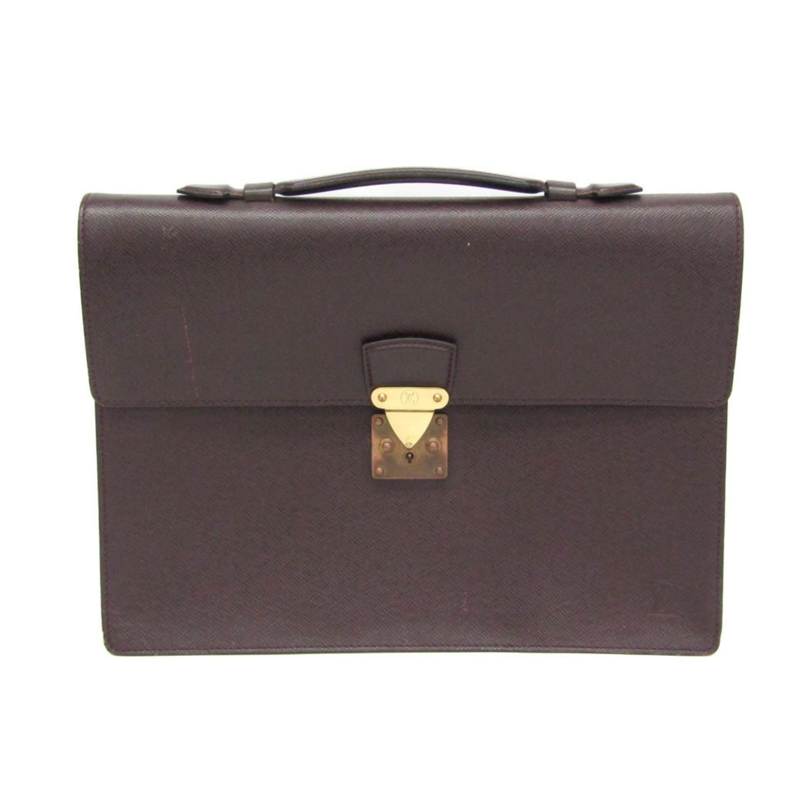 Louis Vuitton Taiga Servette Clado Briefcase Acajou Handbag Vintage 28x38x5cm
