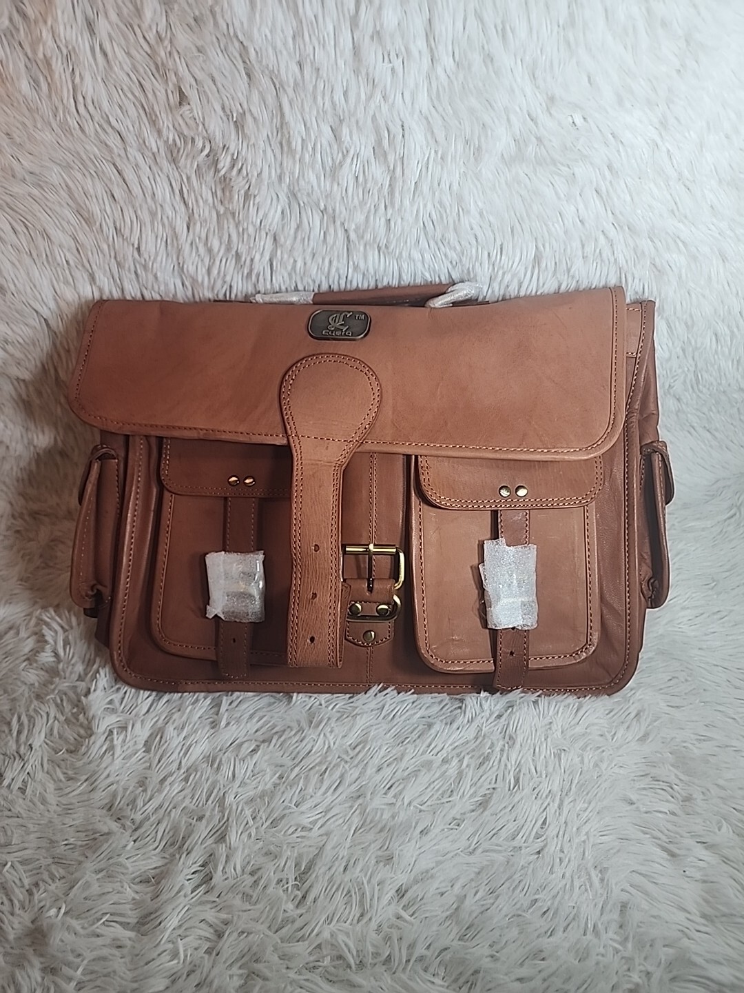 Large Leather Briefcase Leather Messenger Bag Laptop Bag 16 x 12 x 5