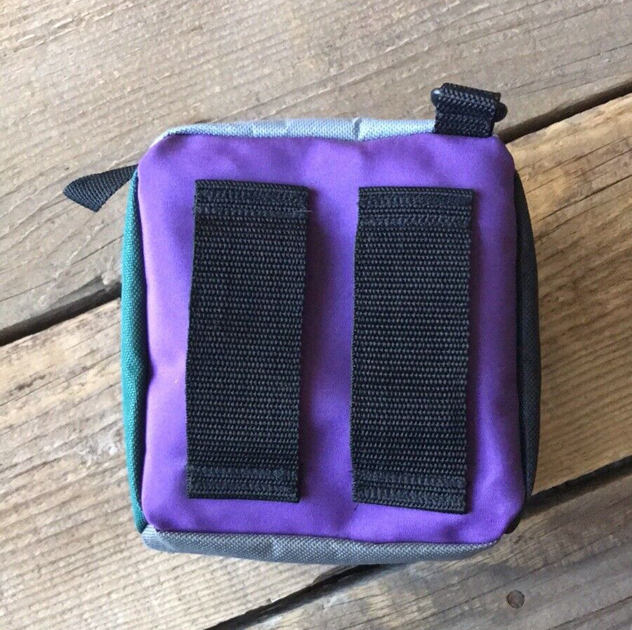 Handmade Upcycled Color Block Utility Pouch Hip/Belt Bag