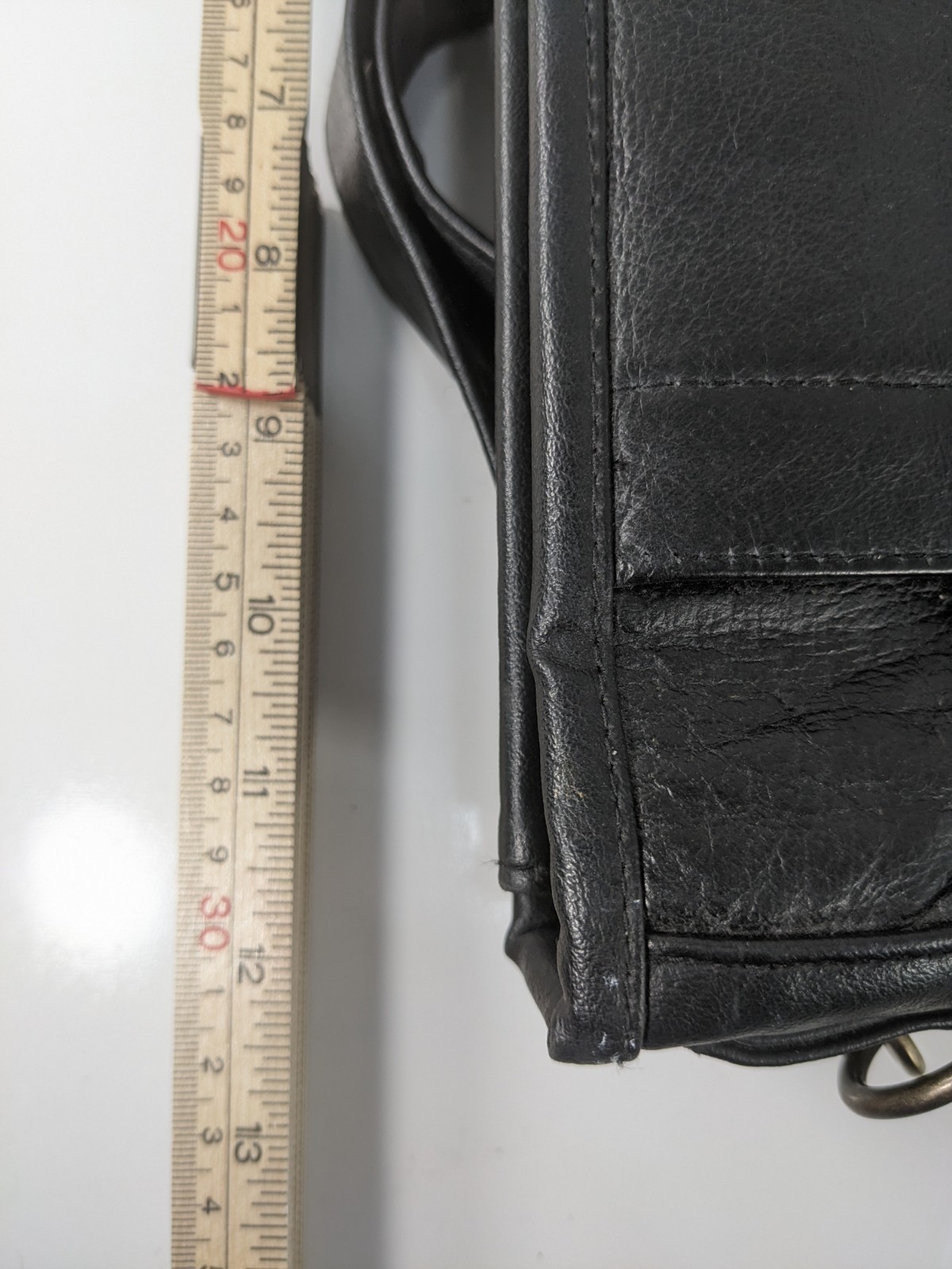 BILL BLASS Black Leather Laptop Messenger Travel Briefcase Shoulder Bag VTG