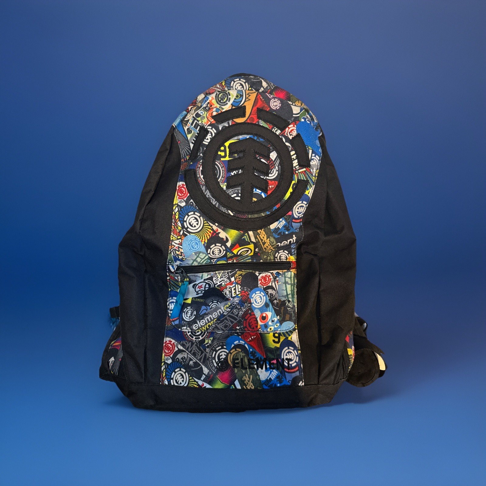 Element Skateboards Utility “Sticker Bomb” Mohave Backpack Bag Vintage Y2K Rare