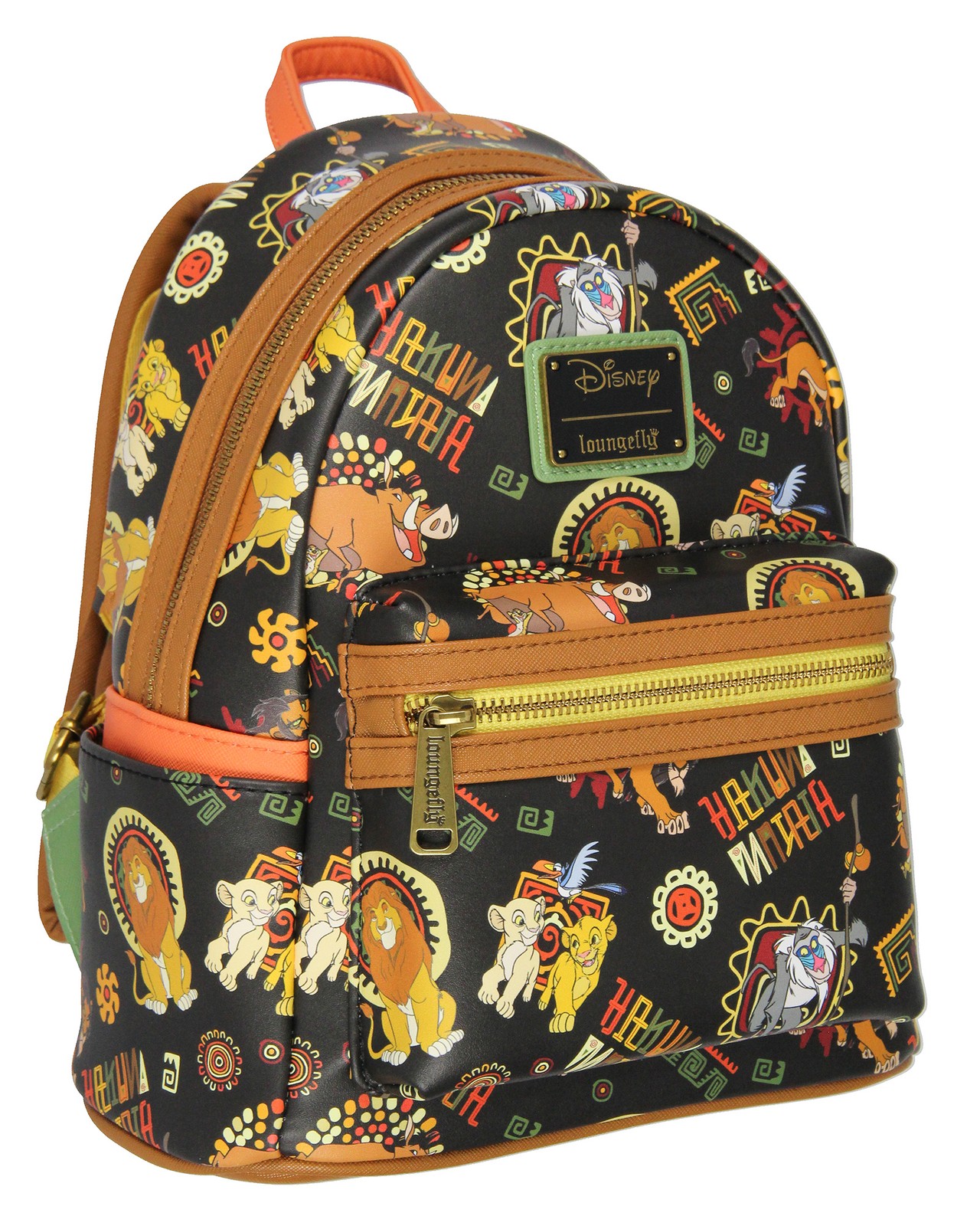 Loungefly Disney Lion King Multi-Character Tribal Patterns Mini Backpack 11″