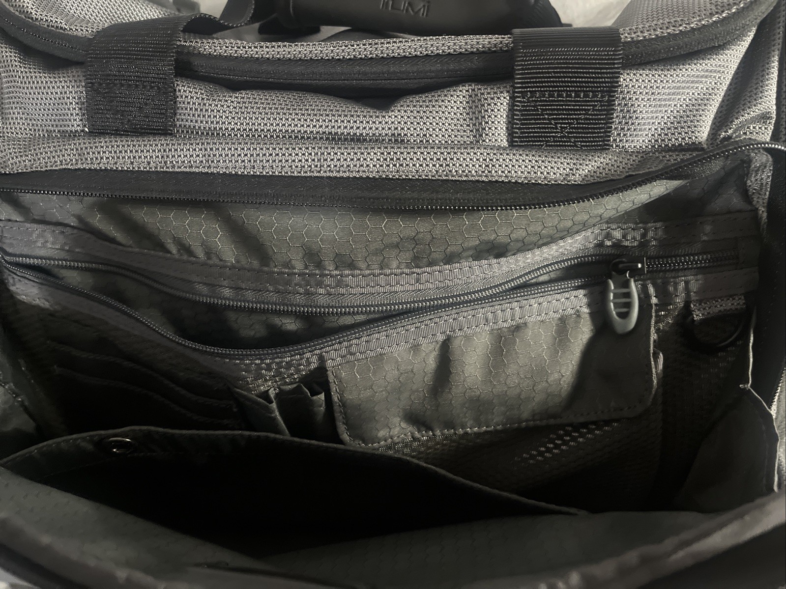 TUMI Boston 2Way Ballistic Nylon Duffle Bag Carry On Gray 525PW Strap (See Pics)