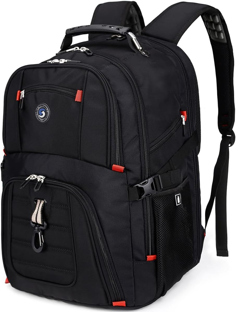 SHRRADOO Extra Large 50L Travel Laptop Backpack with Combination Lock, College H