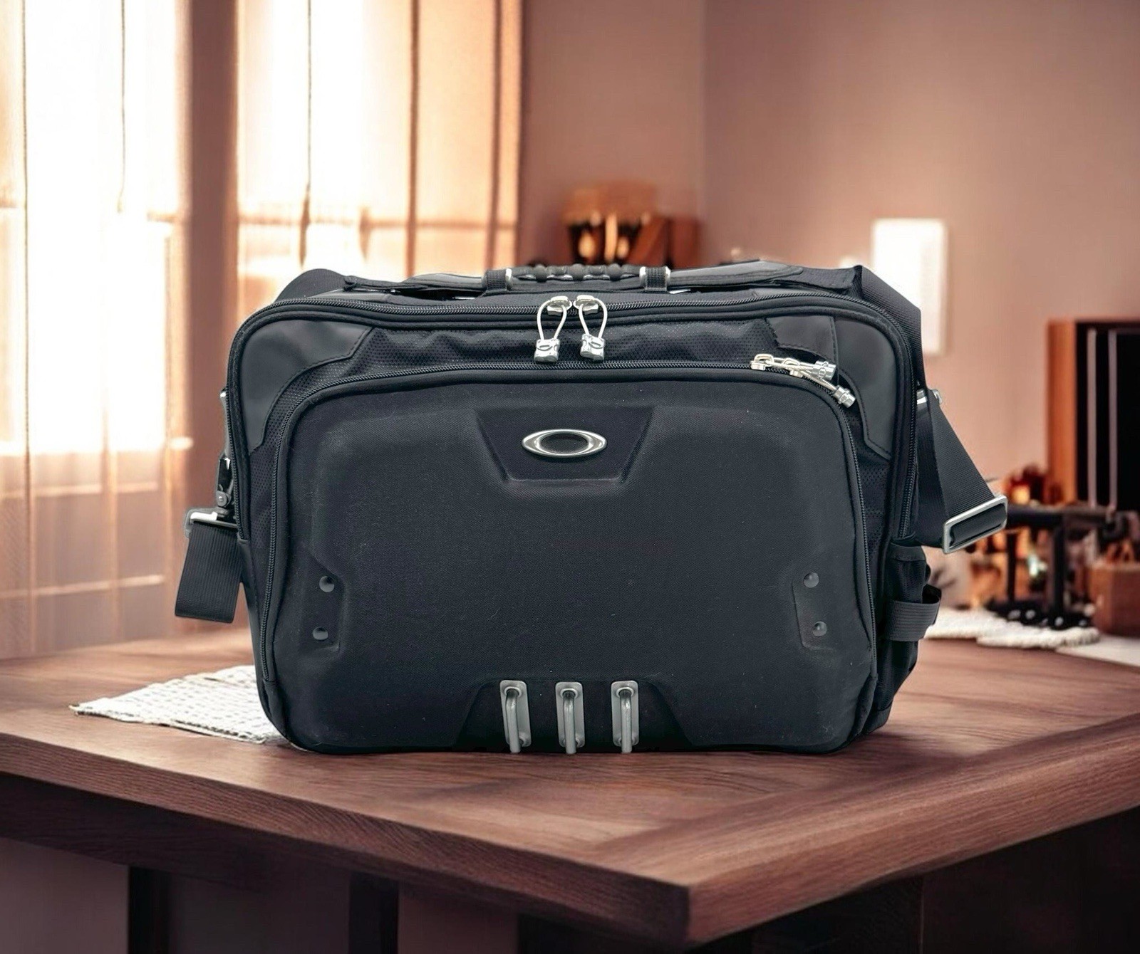 OAKLEY Home Office Briefcase Sink Collection Tactical Field Gear Black Bag RARE