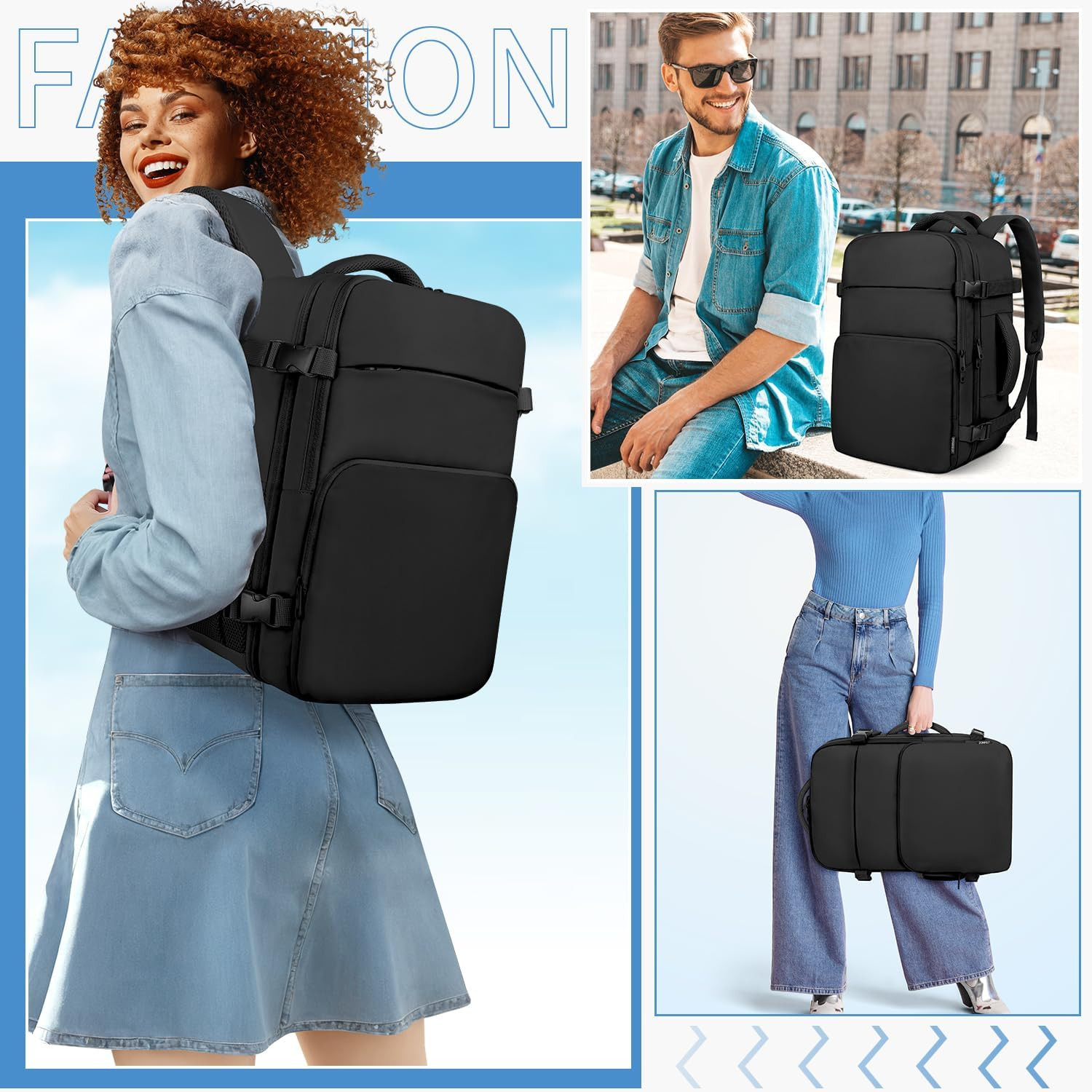 Travel Backpack for Women Men, 18 X 14 X 8 Inch Carry on Backpack 17.3 Inch Lapt
