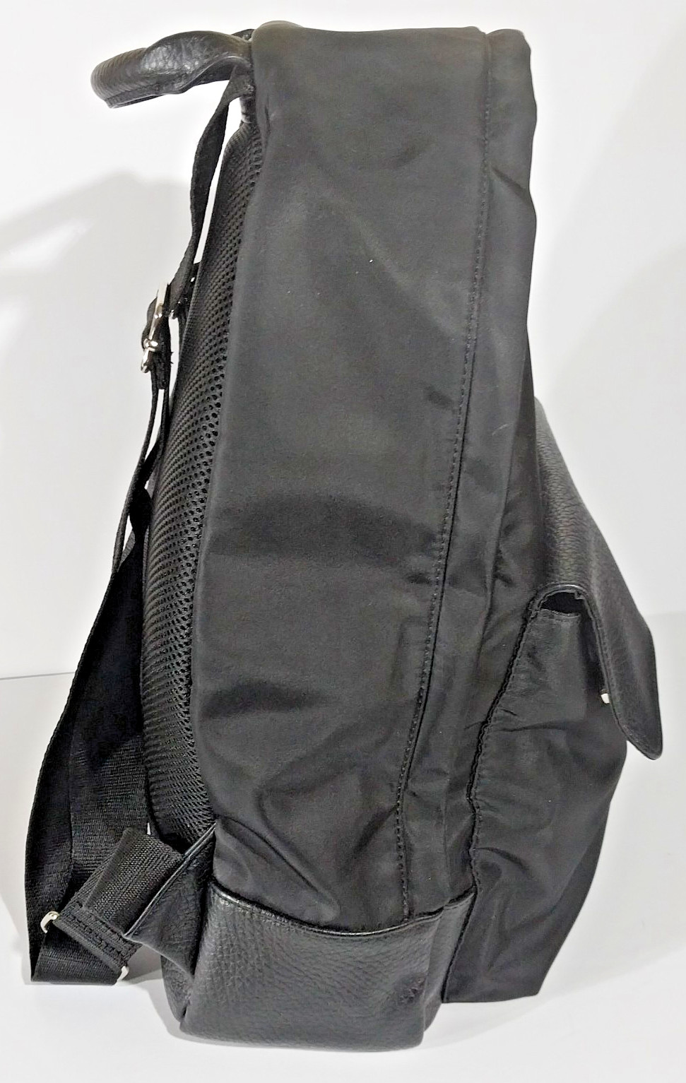 Unisex Calvin Klein Backpack-Rucksack Black Nylon and Pebble Polyurethane
