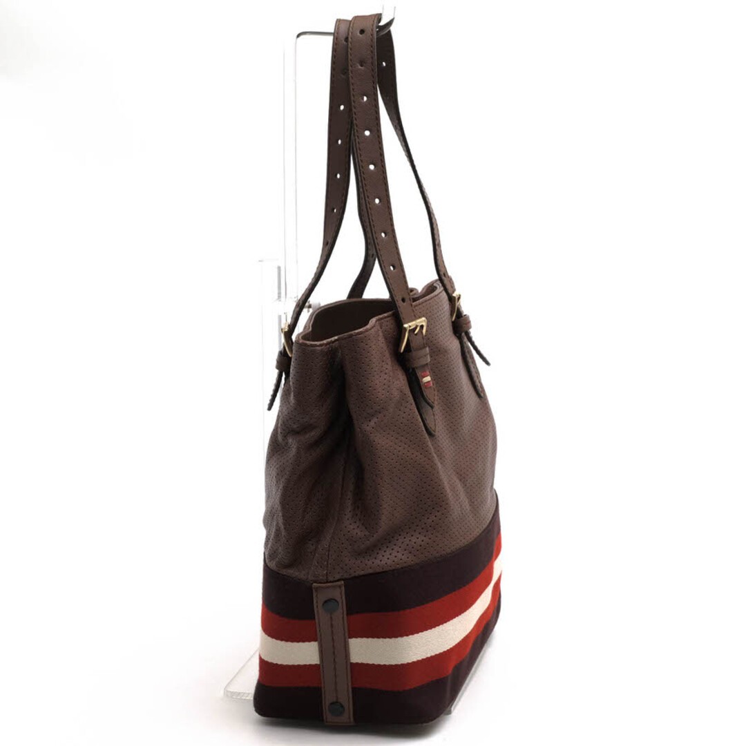 BALLY One-Shoulder Tote BagUDINE Bally Stripe Genuine punching leather30×25×4cm