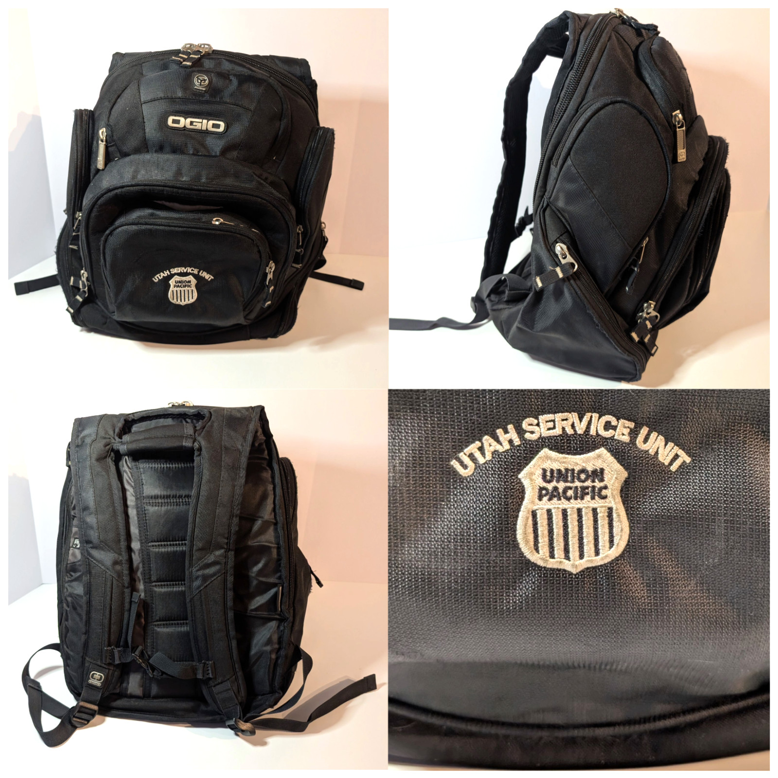 Union Pacific Ogio Mastermind Backpack, Black, Embroidered Logo, Utah, Railroad