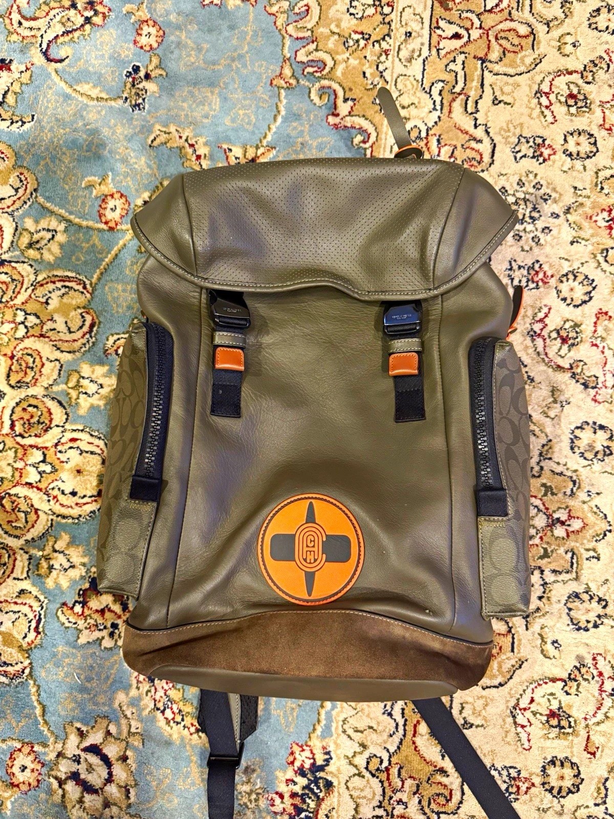 Coach Michael B. Jordan x Naruto Ranger Large Green Monogram Backpack Bag
