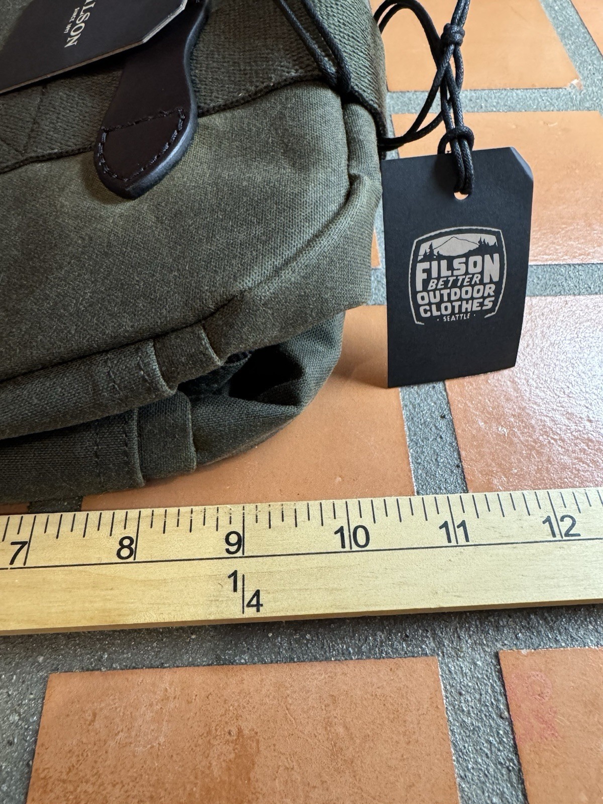 FILSON SMALL TIN CLOTH DUFFLE BAG OTTER GREEN OS NWT 20% Off MSRP