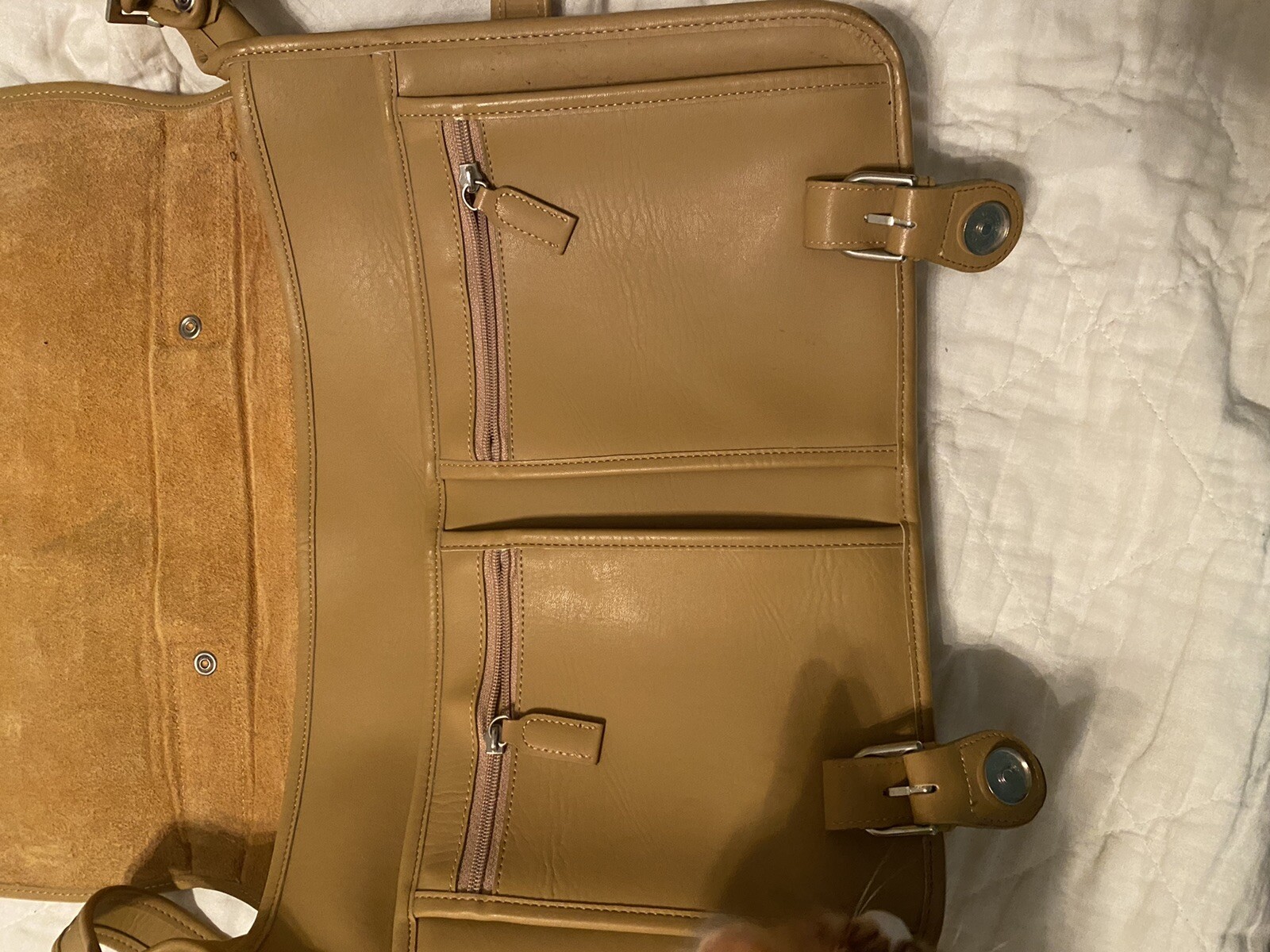 Coach Hudson Brown/Nickel Leather Briefcase Laptop Case Bag