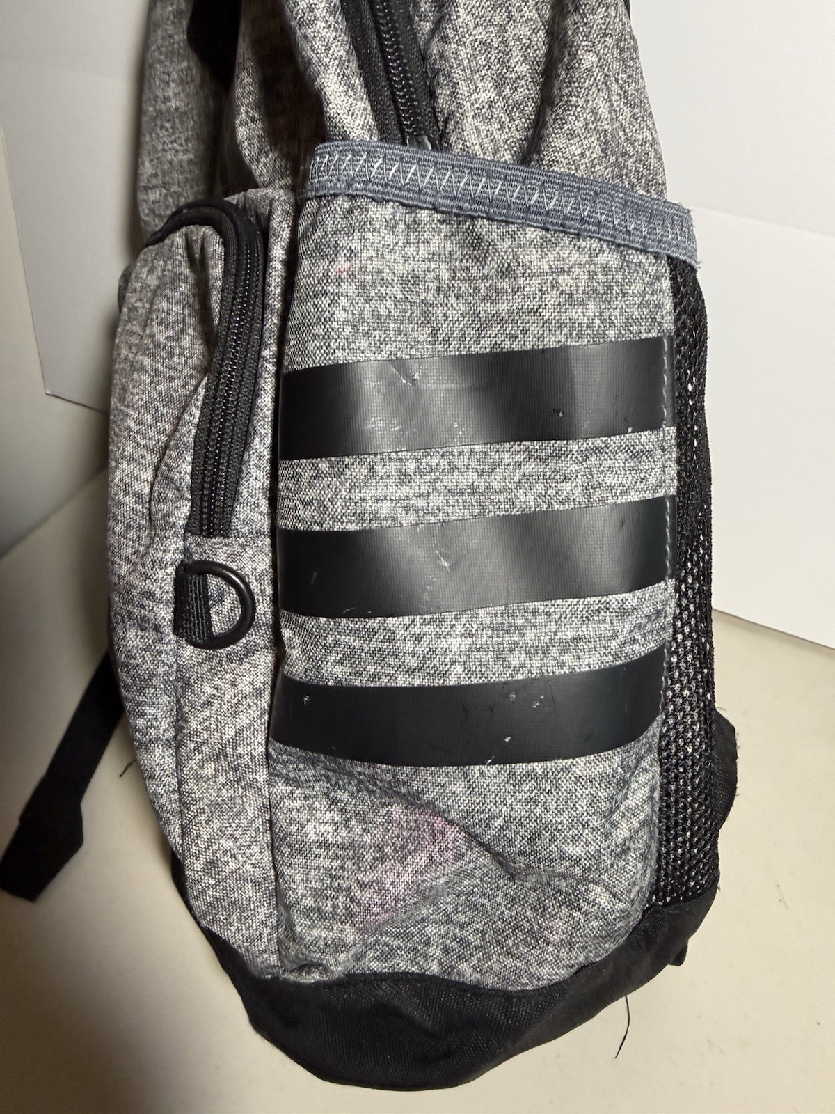 Adidas Classic 3S 4 Backpack Signature 3 Stripes Pockets Black Gray READ