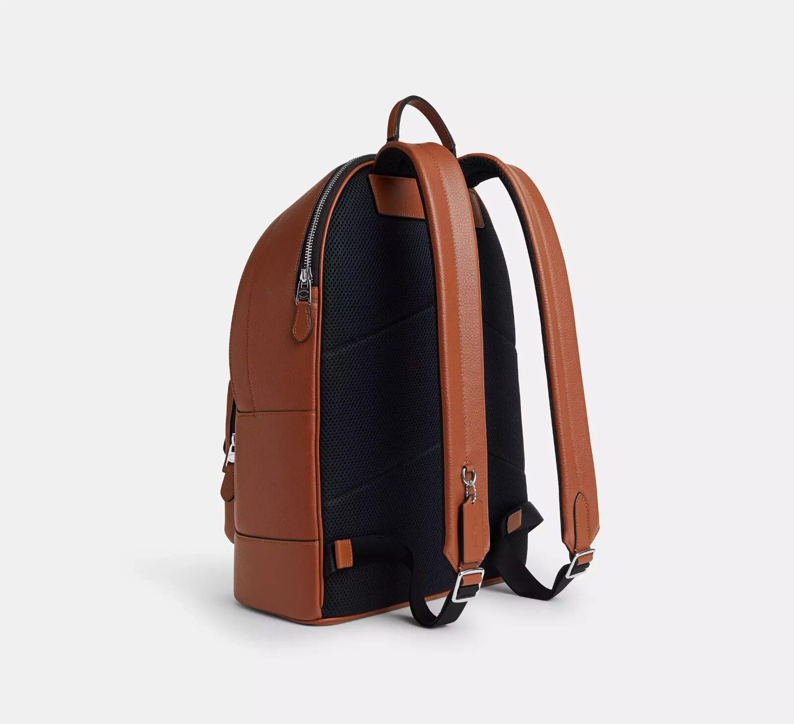 NWT Coach CU105 Men’s West Backpack In Redwood Brown Pebble Smooth Leather Bag