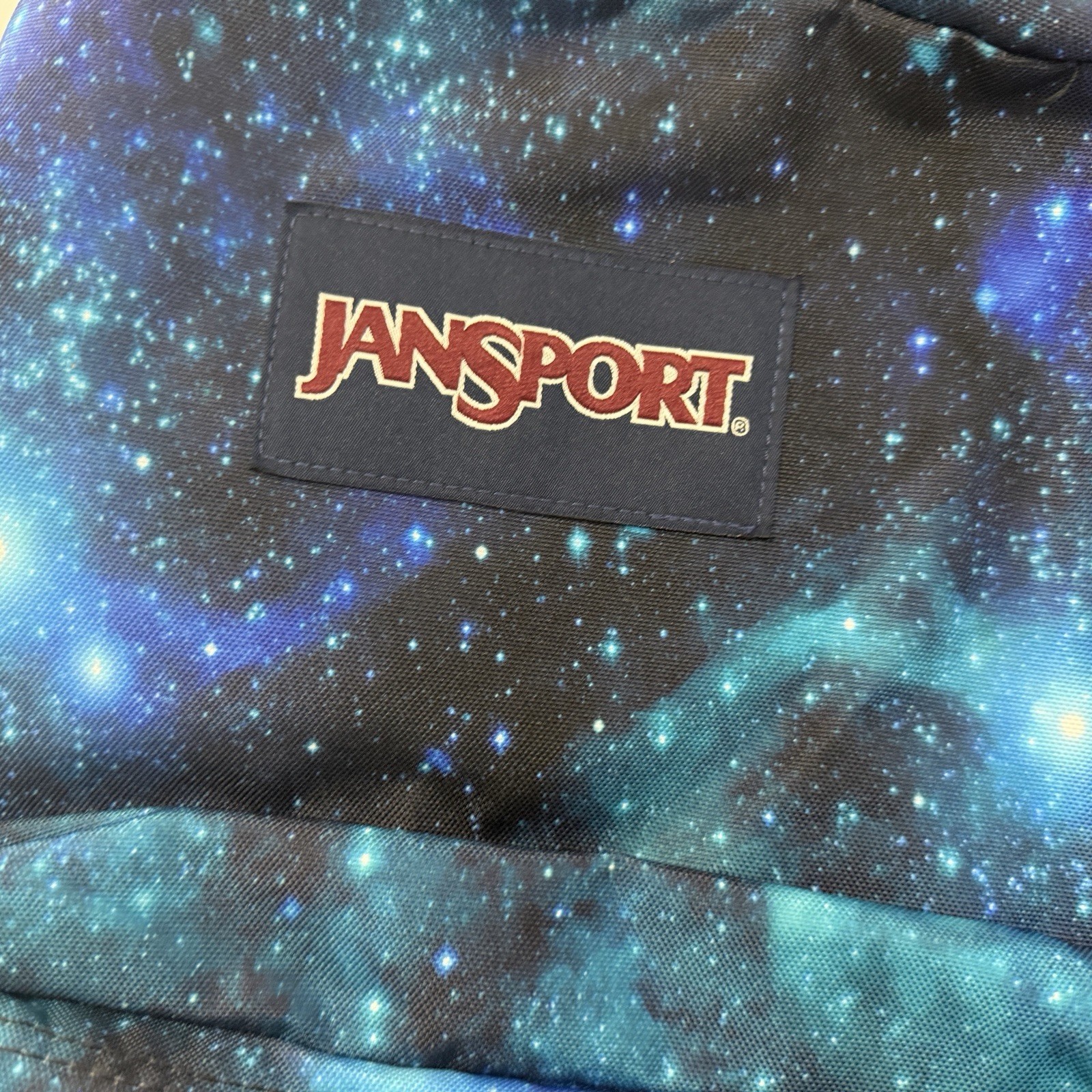 JanSport Superbreak Backpack – Galaxy Space Stars Black Blue GUC