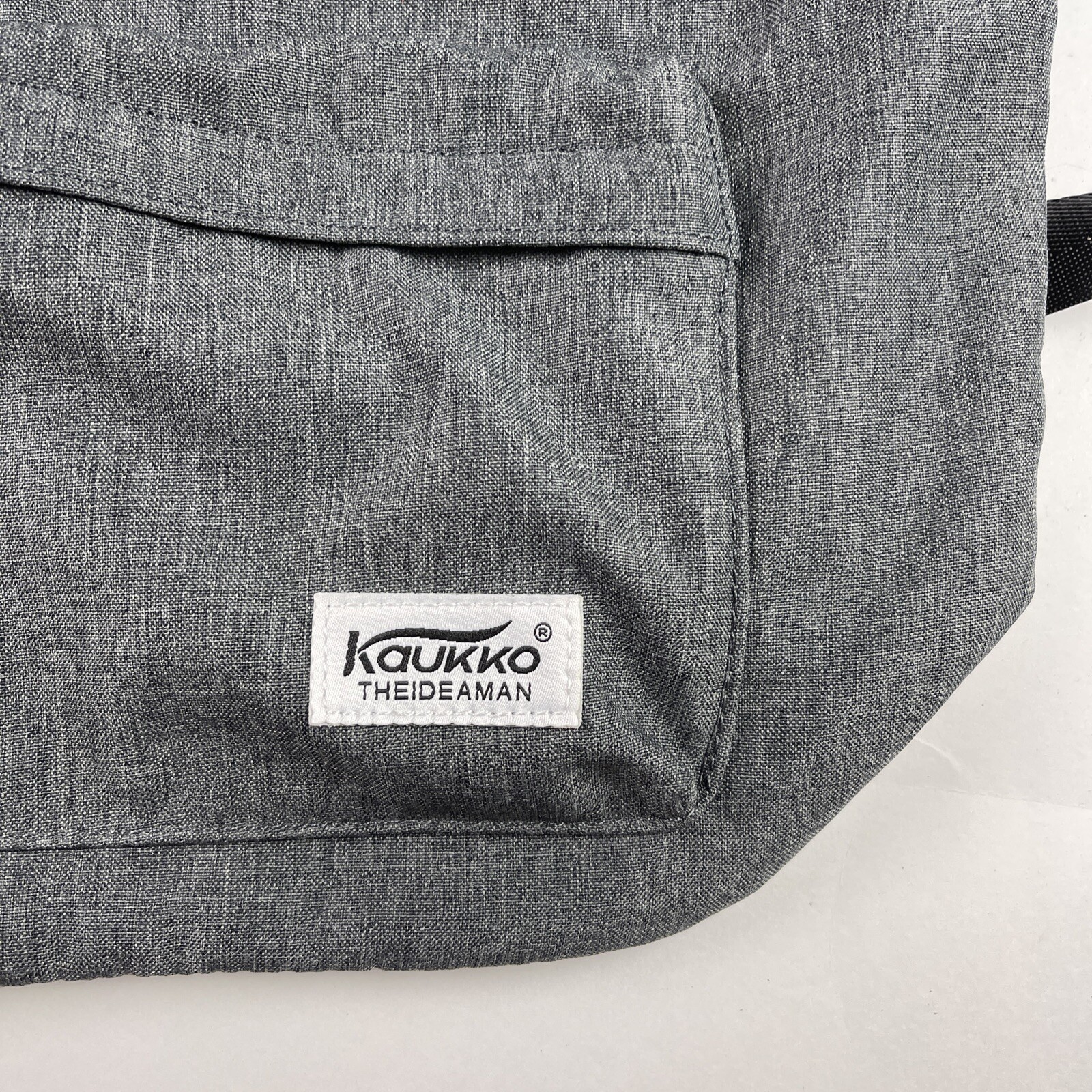 KAUKKO Water-proof Gray Nylon Drawstring Backpack Swimming Gym Yoga Sports Bag