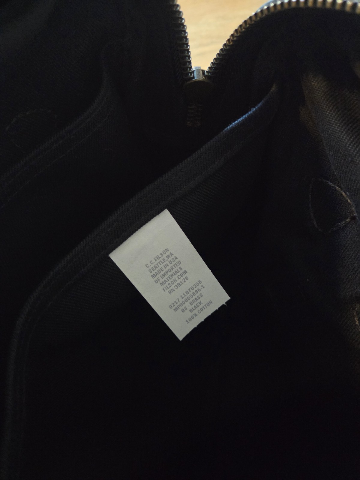 Filson Rugged Twill Original Briefcase | Black | Made in USA | MSRP $499