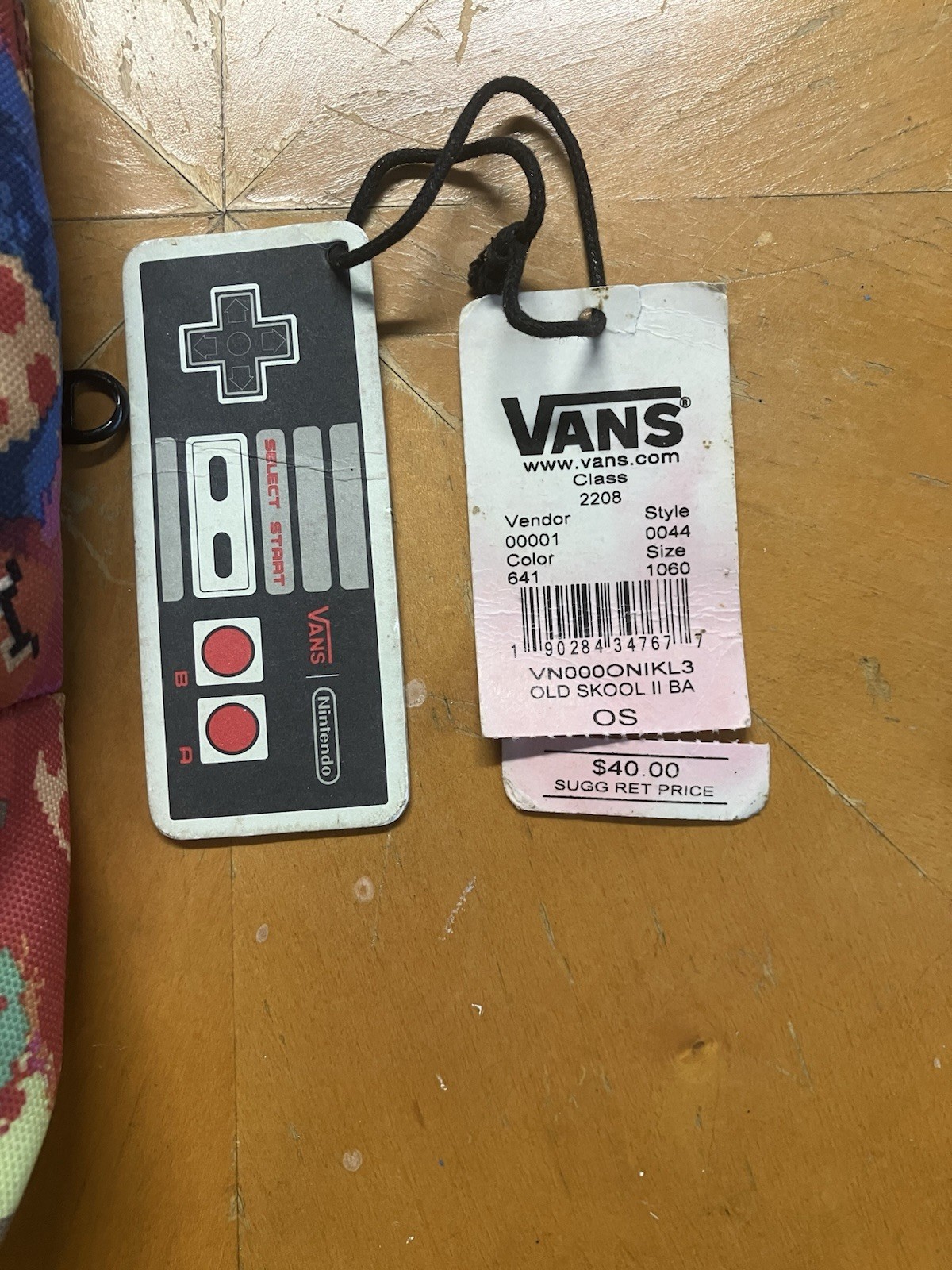 Vans x Nintendo Super Mario Bros Old Skool II Backpack 8-Bit Print Tagged 2016