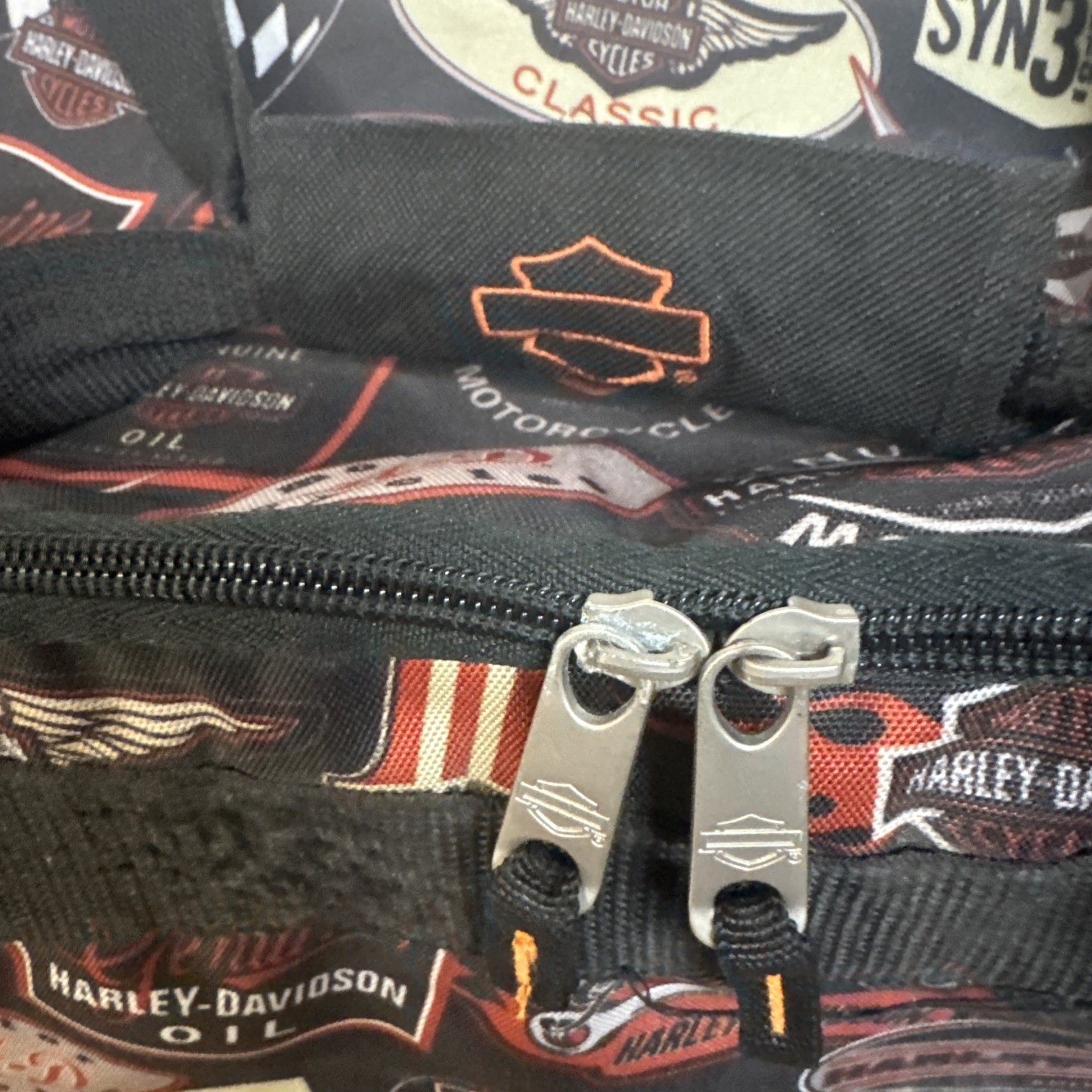 Harley-Davidson Logo All-over Print Sport Lightweight Duffel Gym Bag (20x9x10)