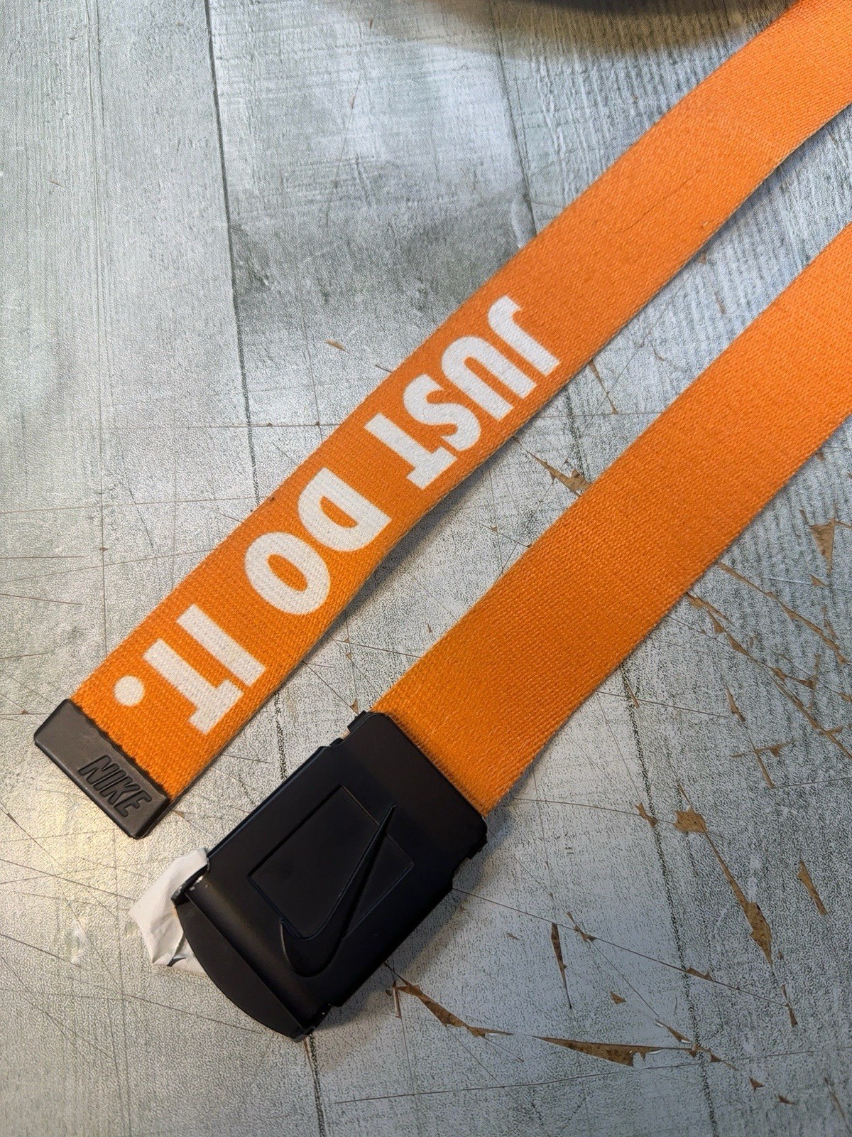 Nike Just Do It Orange Backpack + Matching Web Belt Bundle