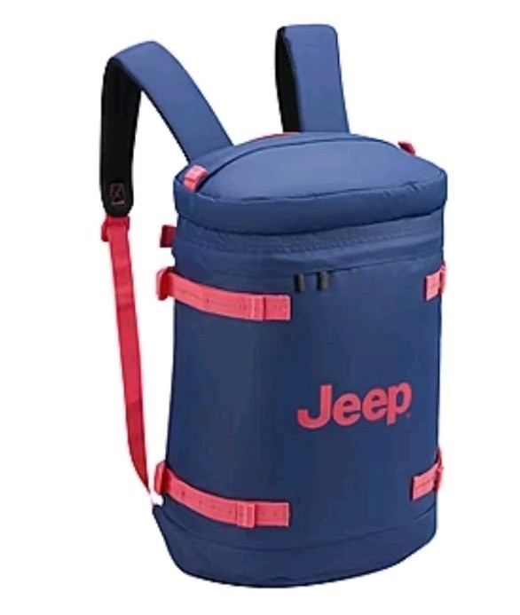 NEW! NWT Jeep Cylindrical Laptop Backpack Twilight Navy Fast Free Ship JS013C