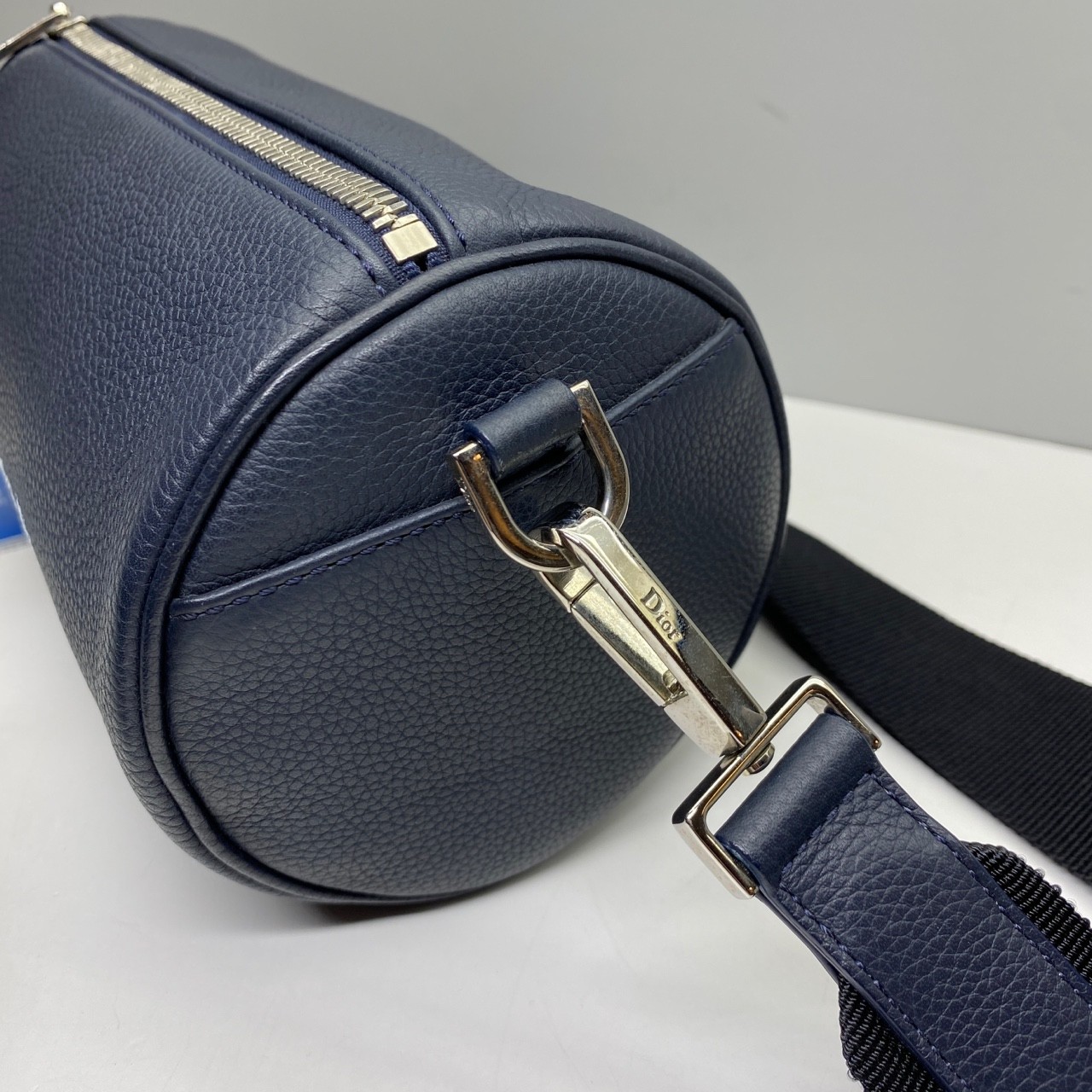 Dior Pre-Owned Authentic Atelier Navy Leather Crossbody Bag Free Shipping20x12cm