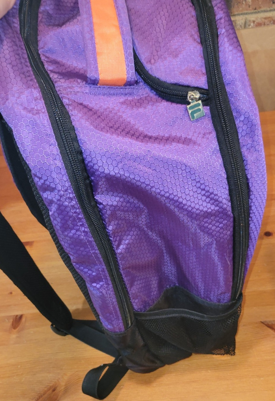 Fila Tech Purple And Orange Backpack With Multiple Pockets